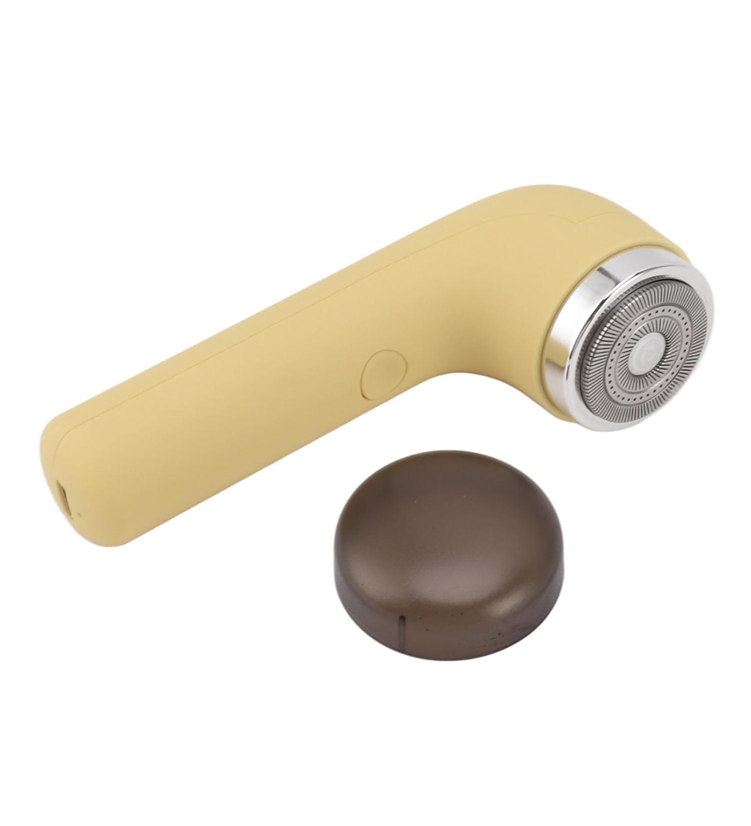 AYNEFY Portable Mini Beard Trimmer - Fast Motor Hair Remover for Travel | Compact & Lightweight | USB Cable Included (Yellow - Buy Online on SooperMarket.com