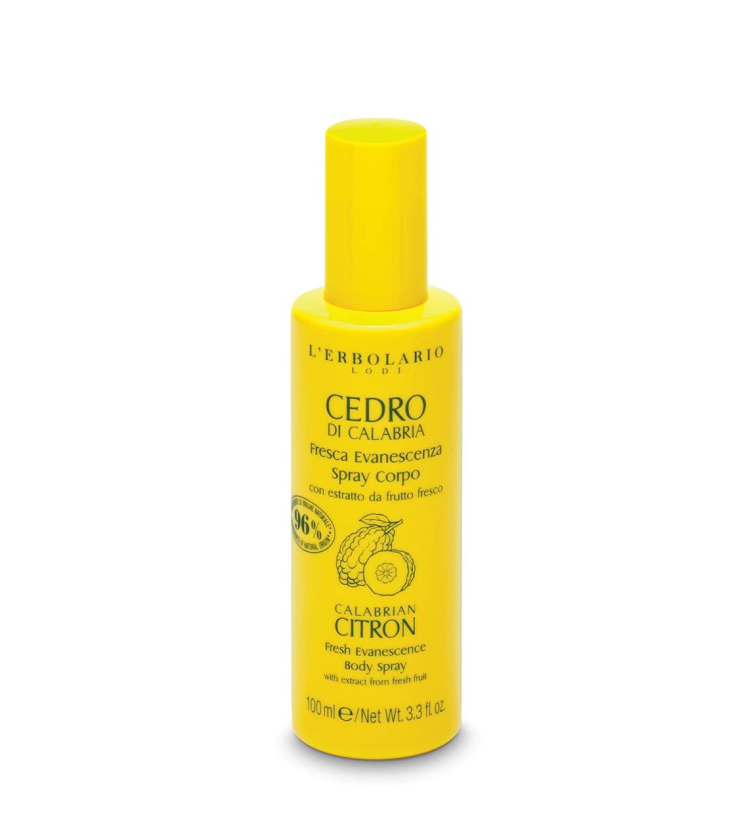 LErbolario Fesh Evanescense Body Spray - Calabrian Citron for Unisex - 3.3 oz Body Spray