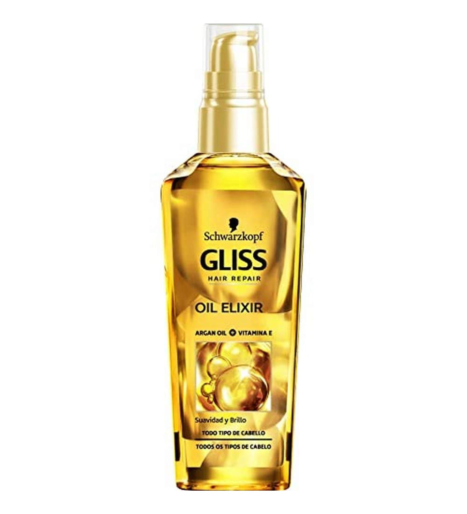 Schwarzkopf Gliss Daily Elixir Oil - 3 x 75ml - Nourishing Hair Oil for Nutrition and Shine - Buy Online on SooperMarket.com