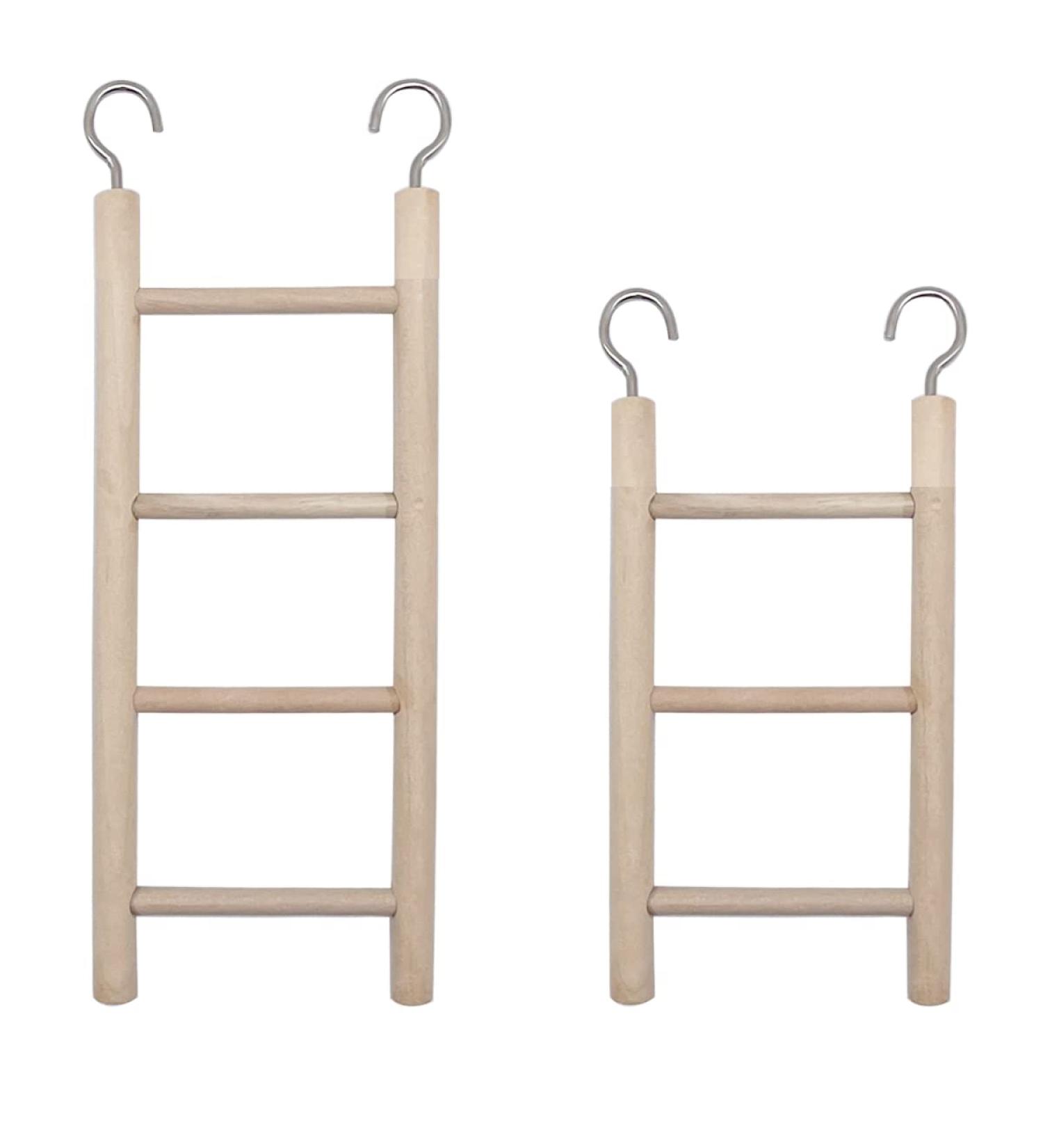 Small Wooden Bird Ladder Set - 3 Step & 4 Step | Cage Climbing Toy for Parrots - Birdie Basics - Buy Online on SooperMarket.com