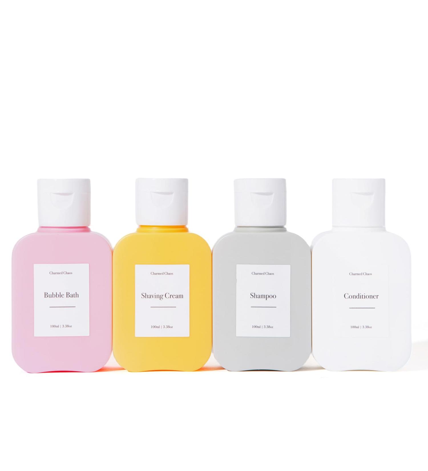 Travel Toiletries Bottles Travel Shampoo and Conditioner Bottles Travel Bottles Leak Proof TSA Approved BPA Free Refillable Travel Liquid Bottle Set (Summer Fusion)