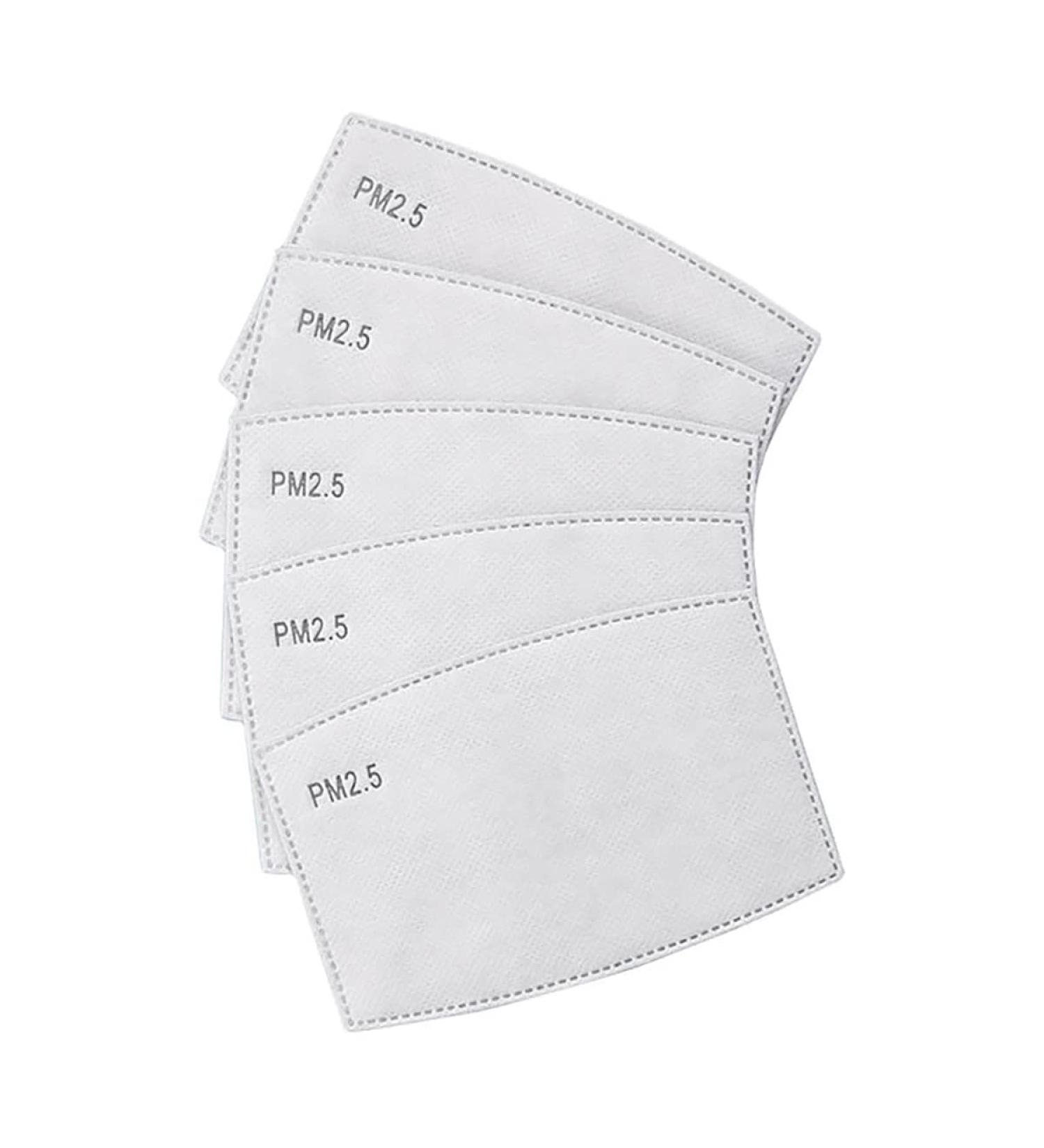 Buy 30 PM2.5 Face Mask Filters with Activated Charcoal - 5-Layer Activated Carbon Filters for Washable Masks - International Shipping Available - Buy Online on SooperMarket.com