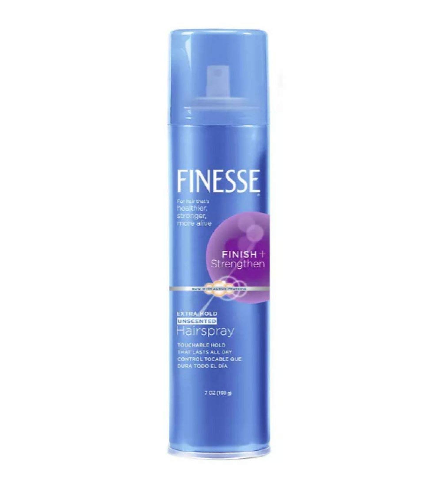 Finesse Finish + Strengthen Extra Hold Hairspray 7 oz (Pack of 5)