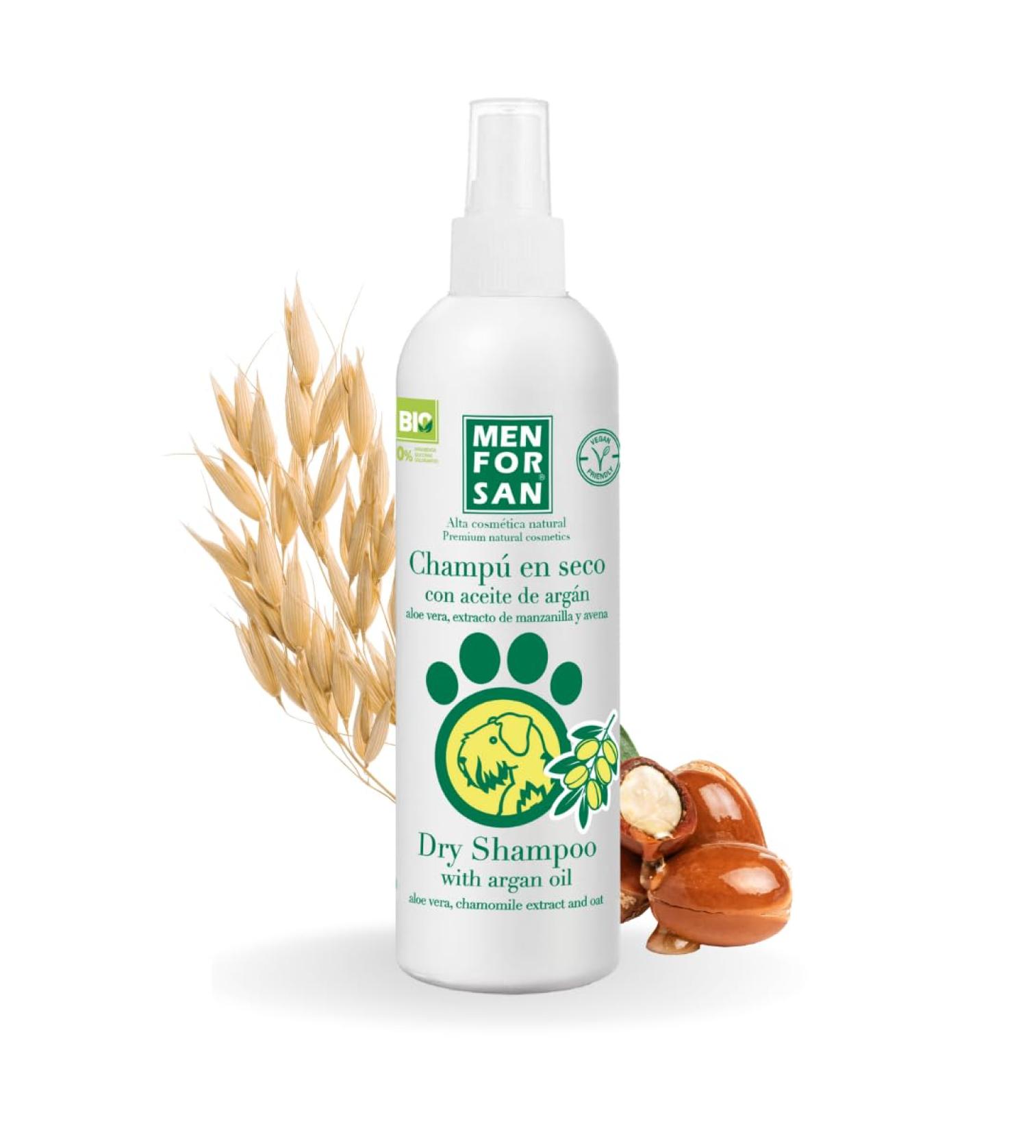 MENFORSAN Argan Oil Dry Shampoo for Dogs - 250ml | Gentle & Effective Dog Grooming Solution | Shop Internationally - Buy Online on SooperMarket.com