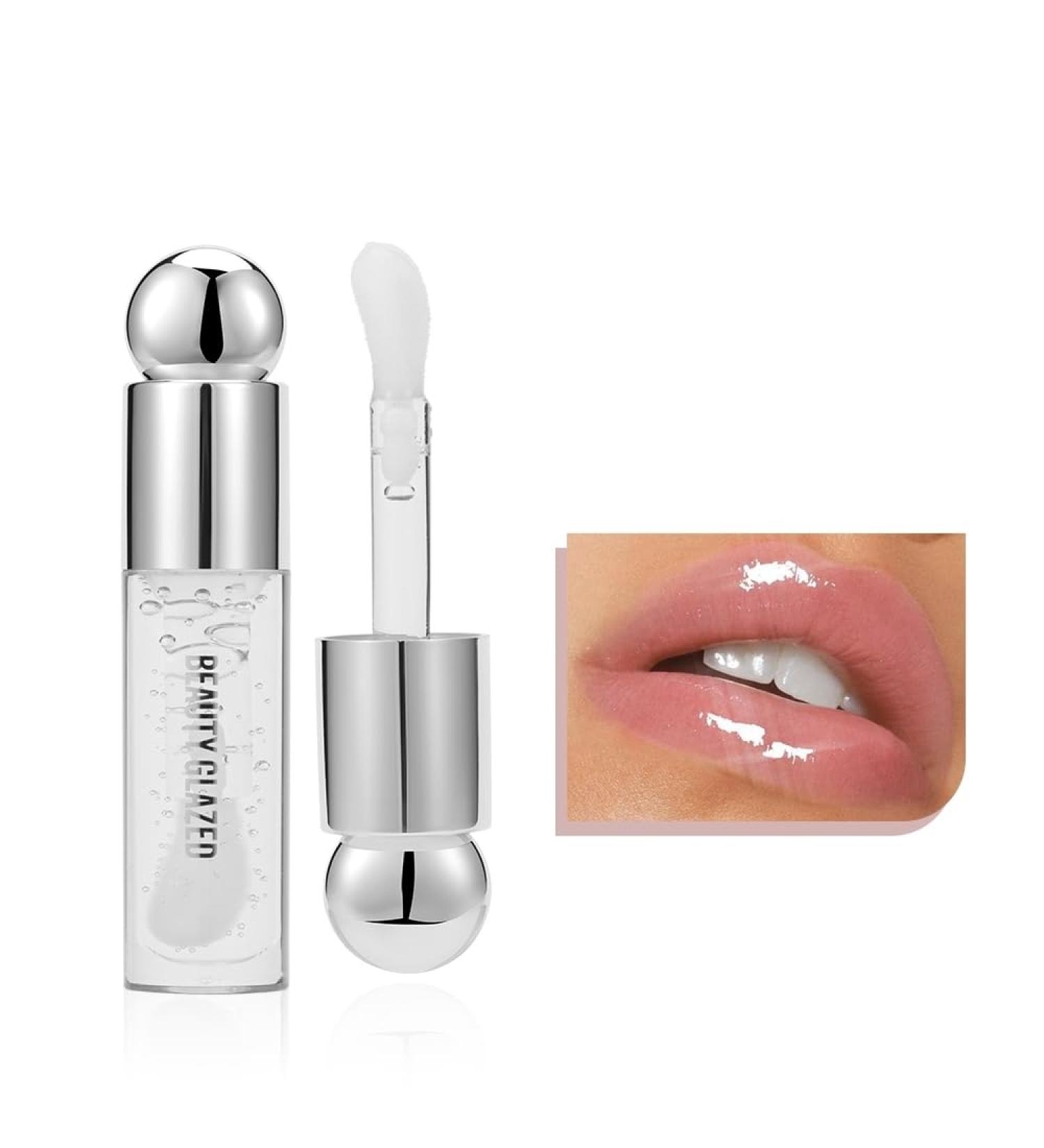 Big Brush Head Lip Gloss Moisturizing & Nourishing Lip Oil Non-Sticky Long Lasting Jelly Liquid Lipsticks Lip Tint Lip Glaze Makeup Gift for Women (# 101) - Buy Online on SooperMarket.com