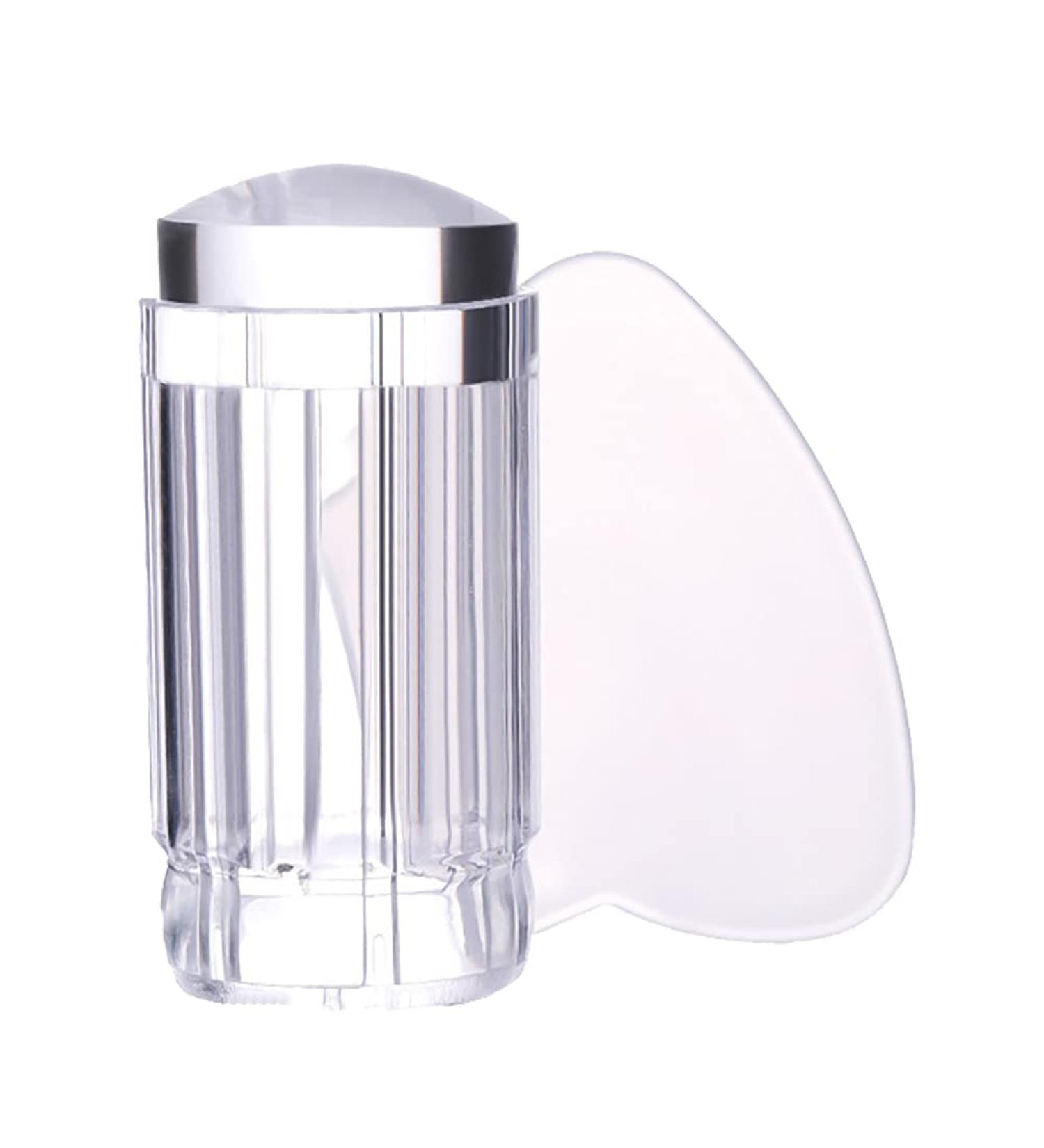 UUYYEO Transparent Silicone Nail Art Stamping Plates 2 Sets with Scraper | Nail Stamp & Manicure Decoration Tool - Buy Online on SooperMarket.com