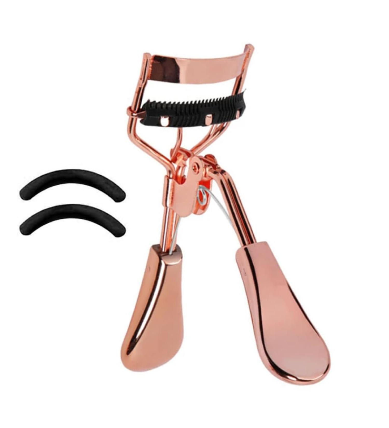 Professional Eyelash Curler with Comb | Metal Lash Curler & 2 Refill Pads | Precision Eye Makeup Tool for Women & Girls - Buy Online on SooperMarket.com