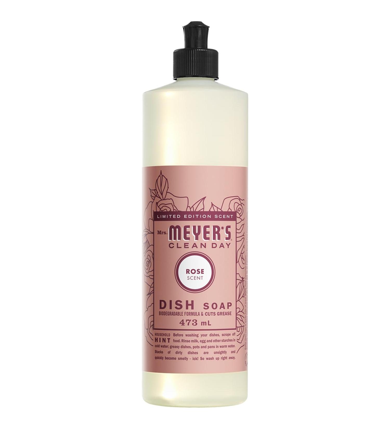 MRS MEYER'S Rose Dish Soap 473 ML