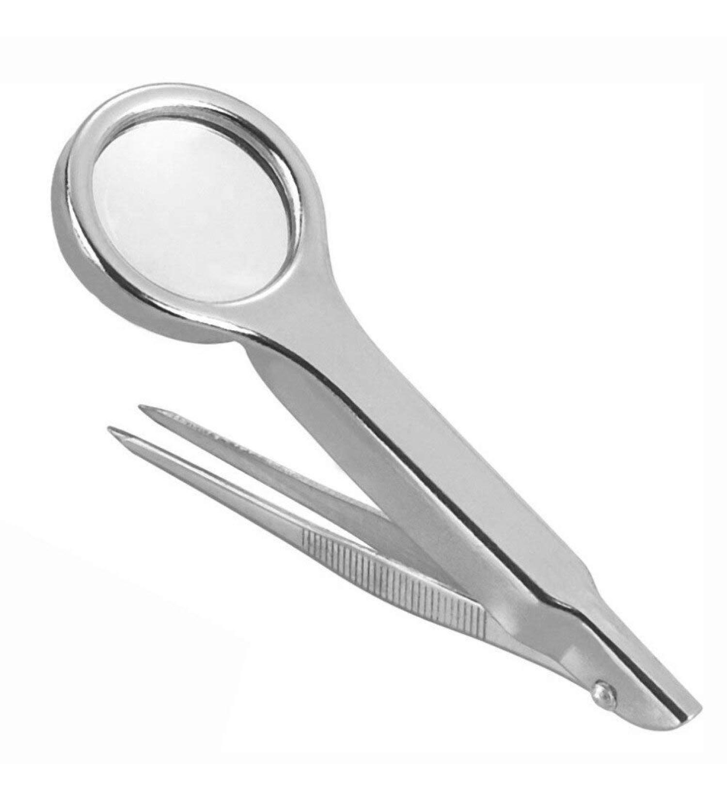QHYTL 10X Magnifying Glass with Tweezers - Portable Stainless Steel Handheld Repair Tool - Buy Online on SooperMarket.com