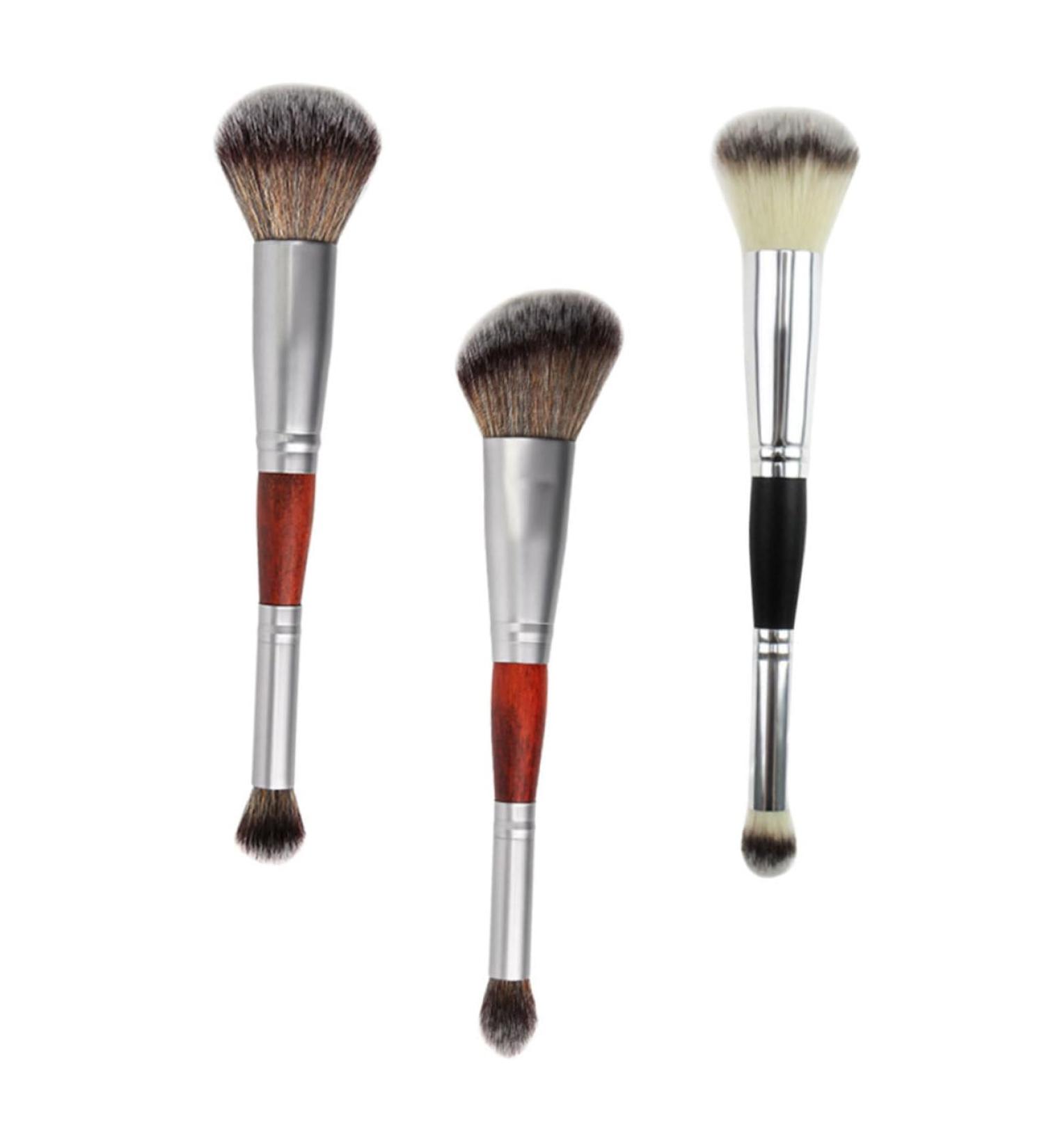 PLAFOPE 3pcs Double-ended Makeup Brush Cosmetic Supplies Cosmetic Brush Blush Brush Artificial Fiber - Buy Online on SooperMarket.com