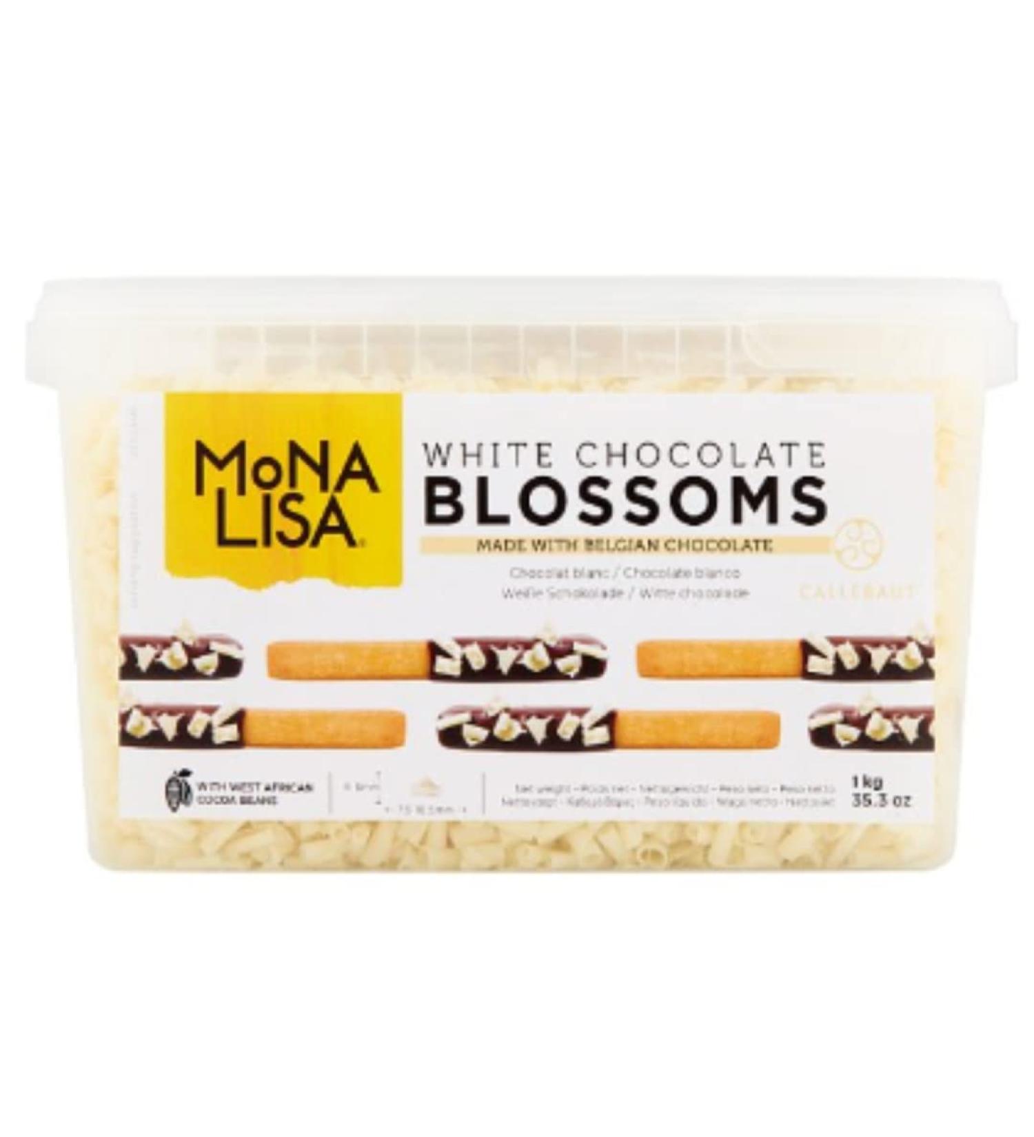 Mona Lisa White Chocolate Blossoms 1000g x 1 White Chocolate Blossoms 1 1 kg (Pack of 1)