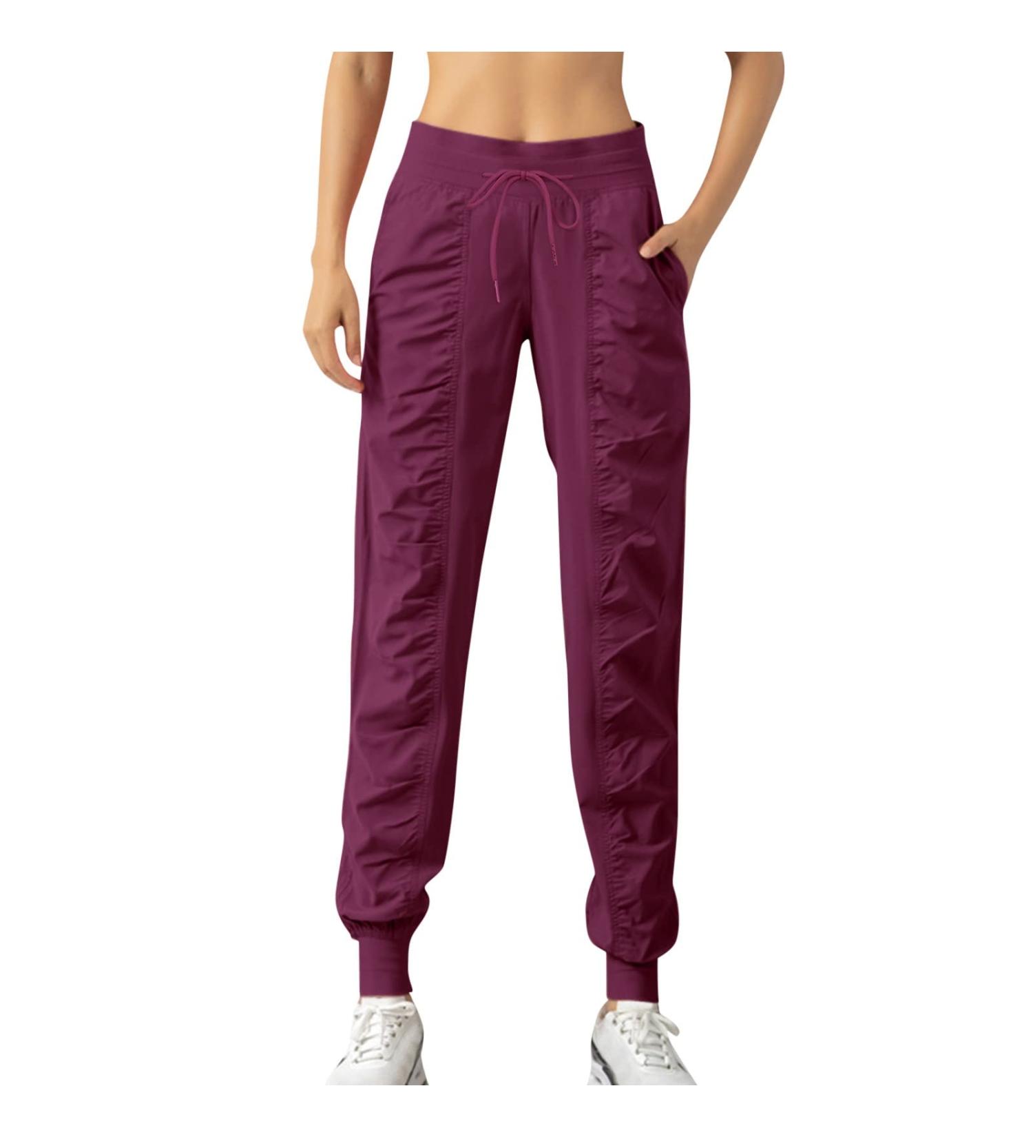 WILLBEST Joggers for Women Stretch Plain Jogging Tracksuit Bottoms Lounge Loose Fit Sweatpants Running Gym Workout Trouser Sweat Jog Pants Loungwear XXL 3233-djufh-wine-e - Buy Online on SooperMarket.com