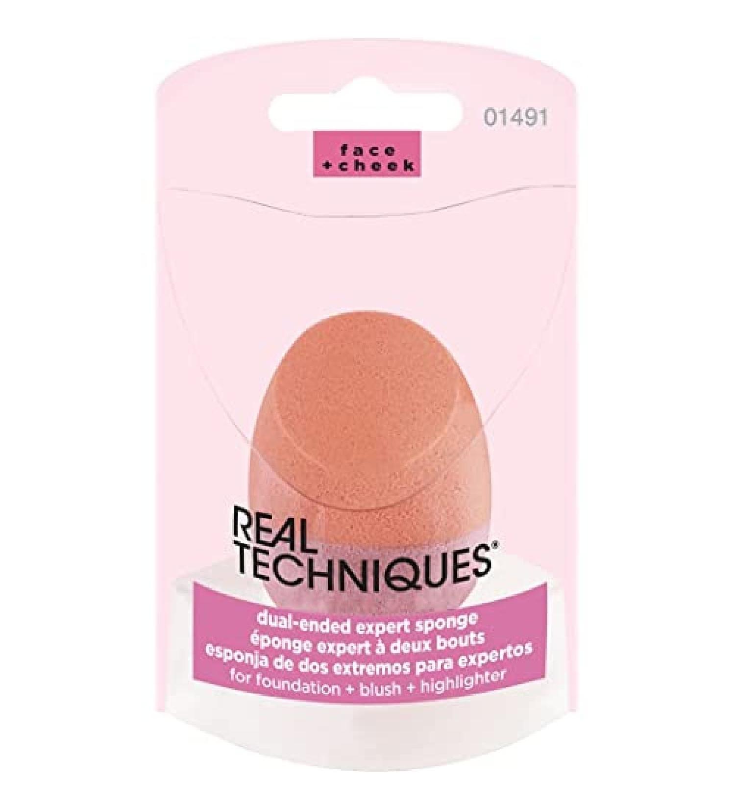 Real Techniques Two-Sided Expert Sponge - 1 Pack for Flawless Makeup Application | International Shipping Available - Buy Online on SooperMarket.com