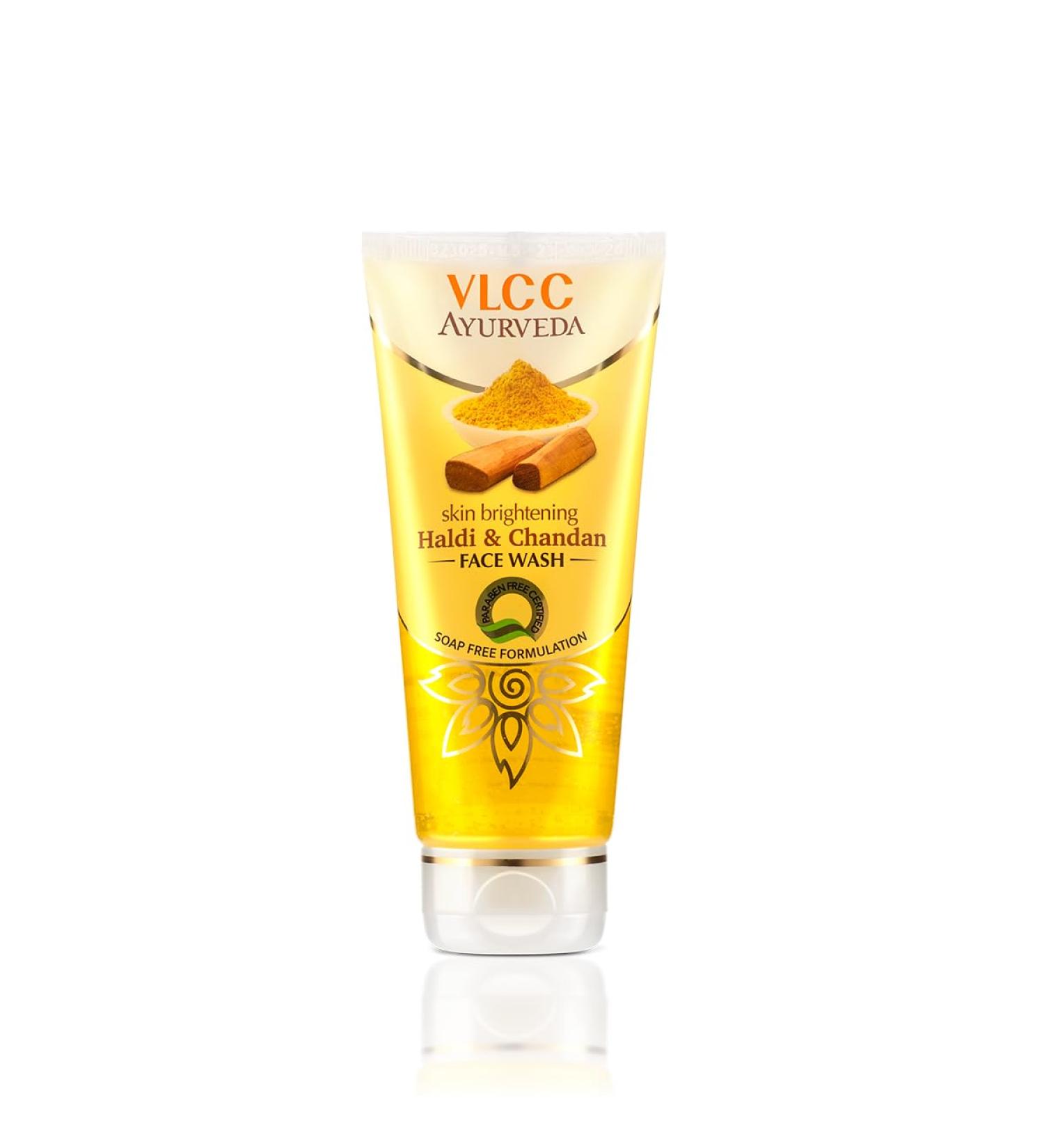 Buy VLCC Ayurveda Skin Brightening Haldi & Chandan Facewash - 100ml | Natural Glow & Radiance | Fast International Shipping - Buy Online on SooperMarket.com