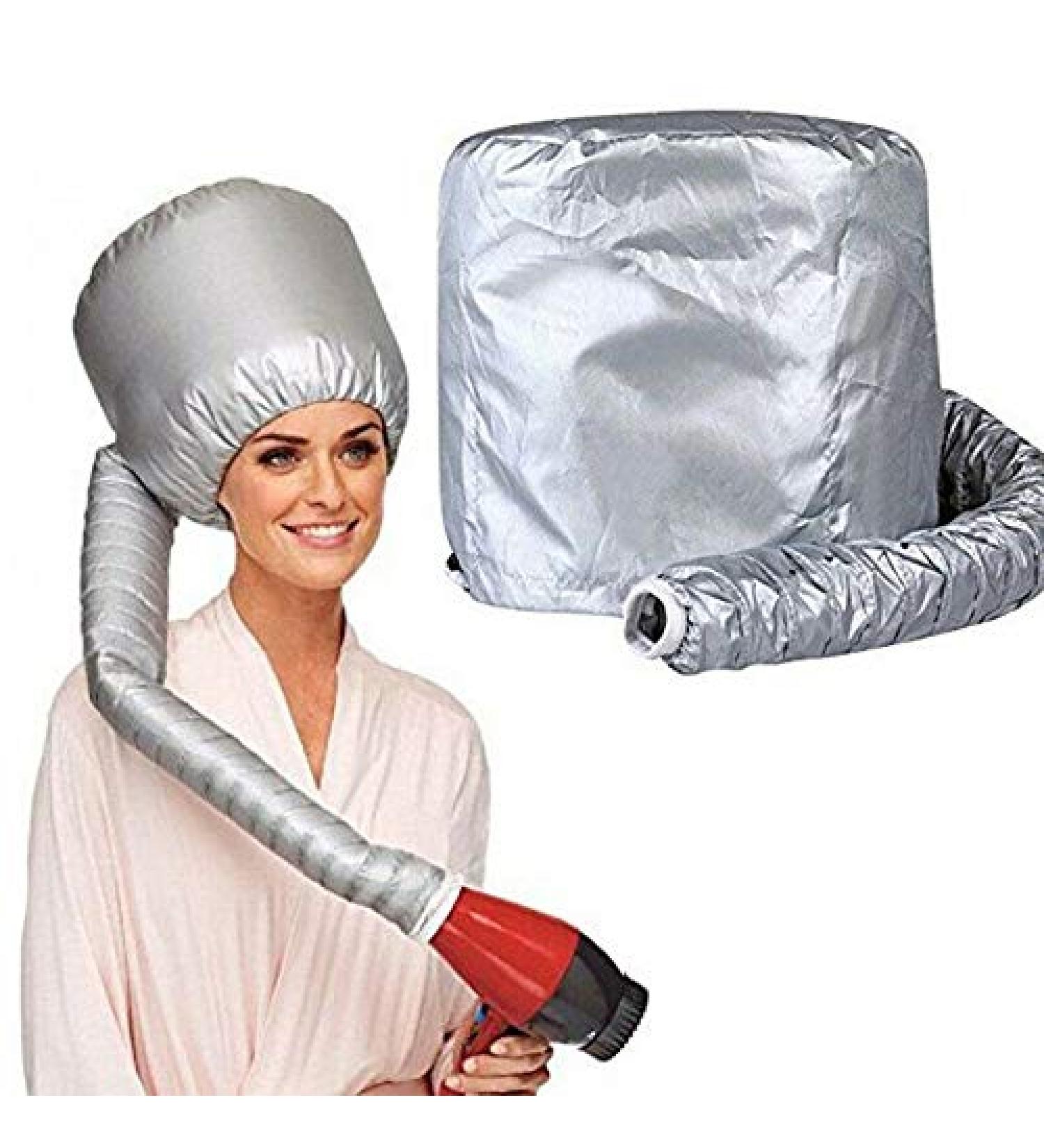 Portable Soft Bonnet Hood Hair Blow Dryer Attachment - Adjustable Salon Heat Cap for Faster Drying and Styling - Buy Online on SooperMarket.com