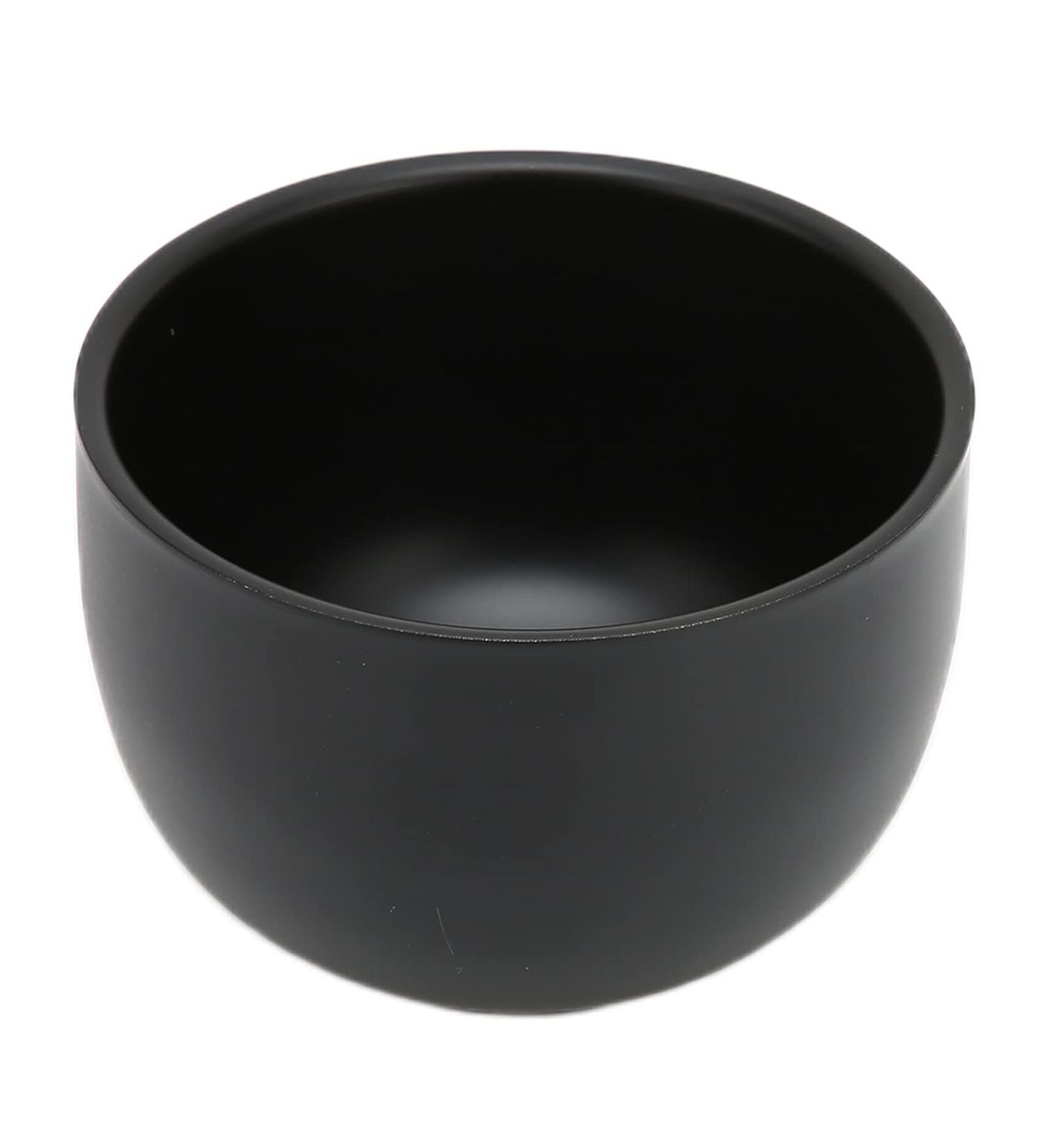 Premium Black Stainless Steel Shaving Soap Bowl with Lid - Ideal Men's Foam Cup for Slick Lather & Perfect Father's Day Gifts - Buy Online on SooperMarket.com