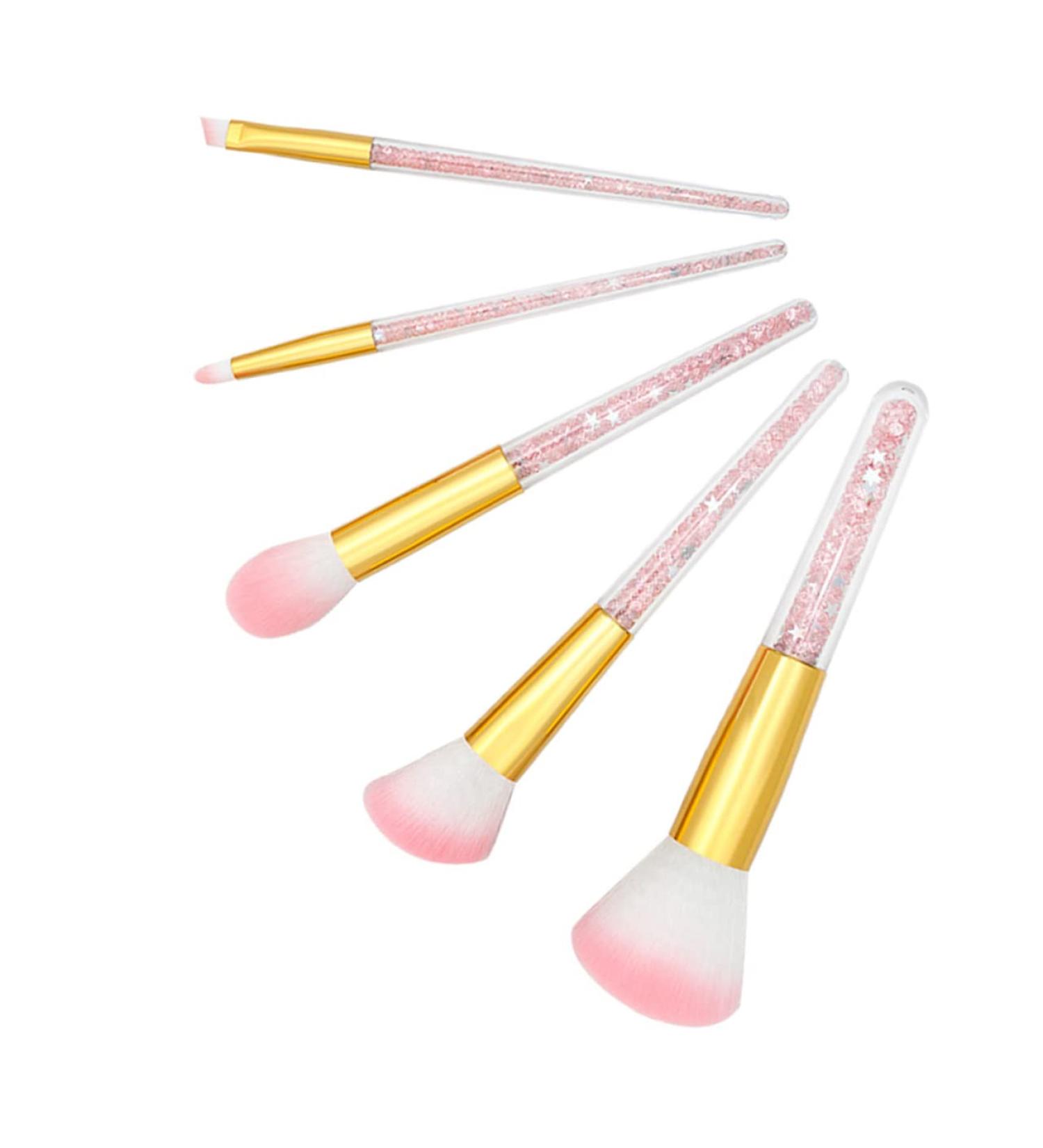 Professional 5 Set Cosmetics Brush Kit - Essential Makeup Brushes for Women | Perfect Powder Brush & More - Buy Online on SooperMarket.com