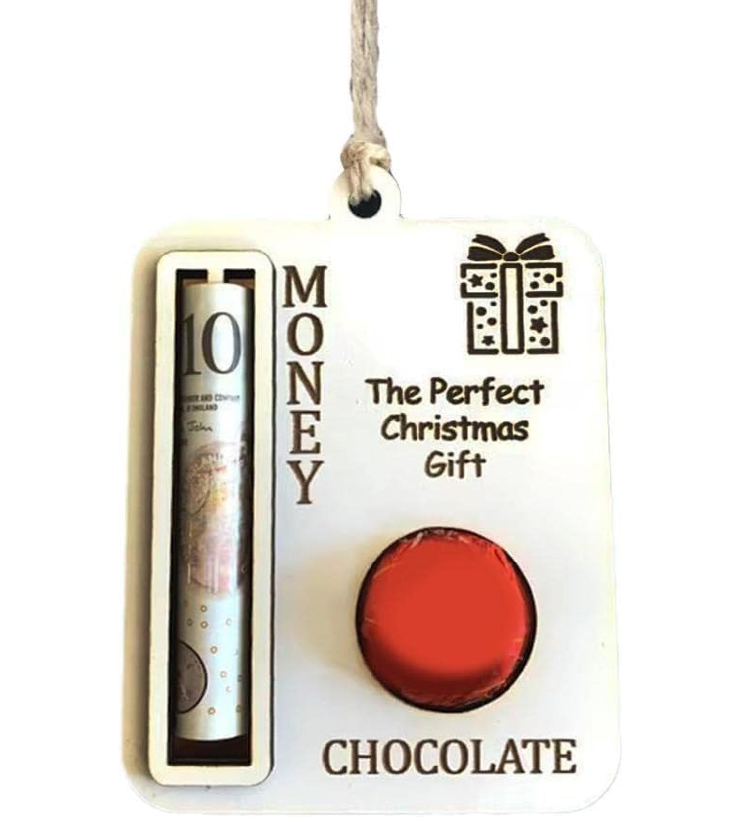 Christmas Unique Money Holder Handmade Wooden Money Card Hanging Decoration Xmas Tree Ornaments Pendant Funny Christmas Money Cash Gift Money Boxes - Buy Online on SooperMarket.com
