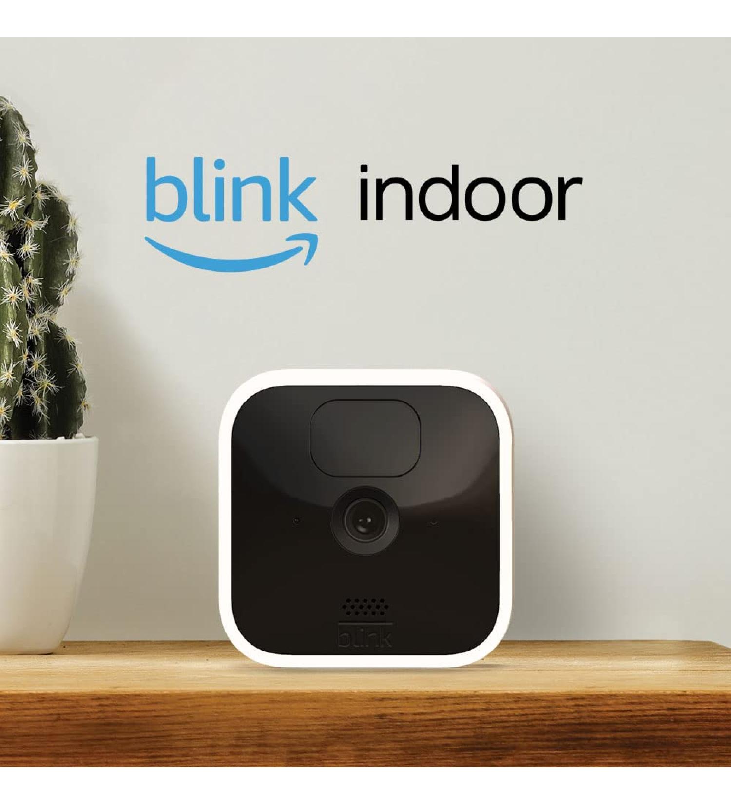 Blink Indoor | Wireless HD security camera with two-year battery life motion detection two-way audio Alexa enabled Blink Subscription Plan Free Trial | 1-Camera System - Buy Online on SooperMarket.com