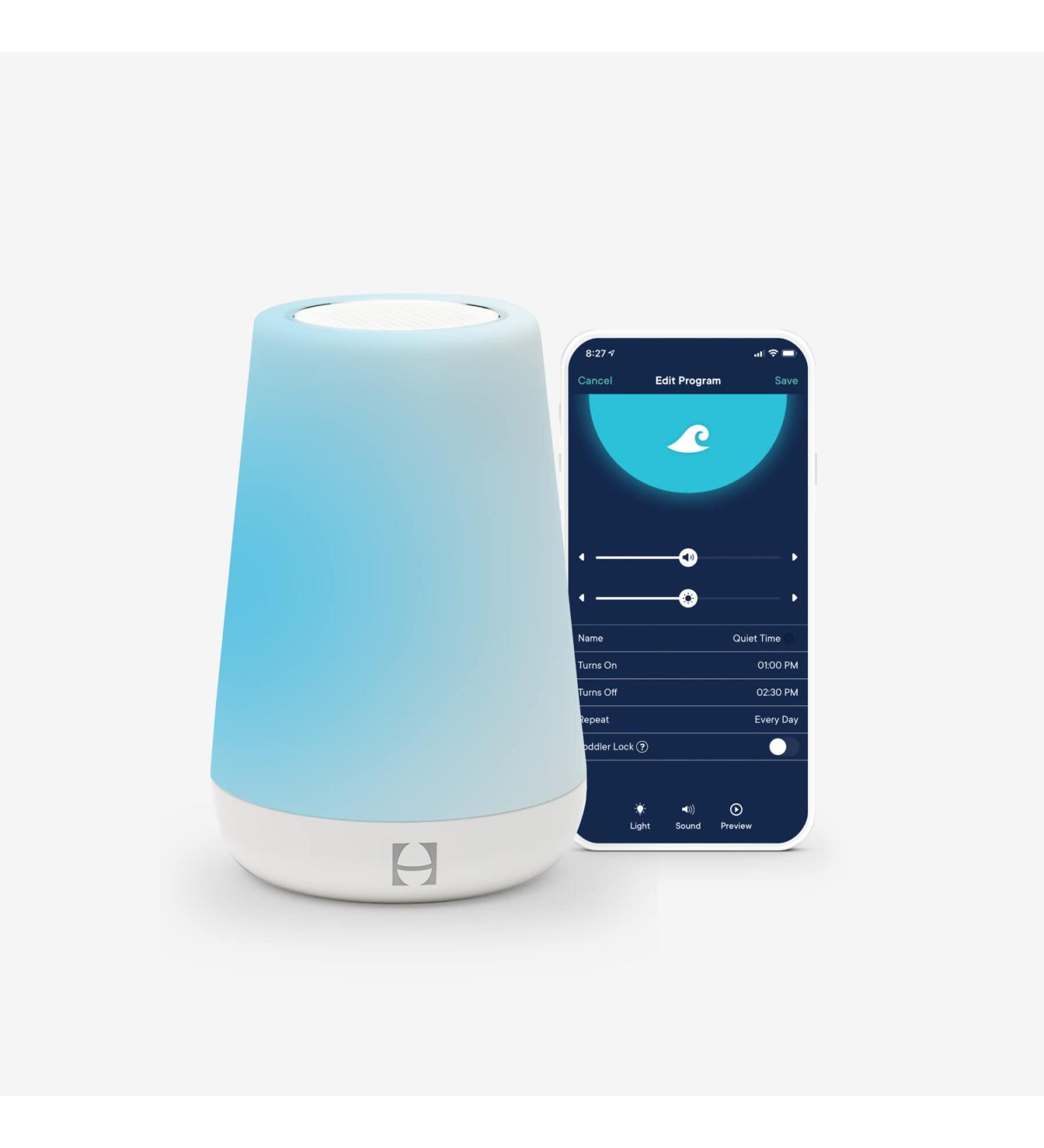 Hatch Rest 1st Gen: Baby Sound Machine, Night Light, Sleep Trainer - White Noise Soother, Toddler Alarm Clock - App Controlled Bluetooth - Buy Online on SooperMarket.com