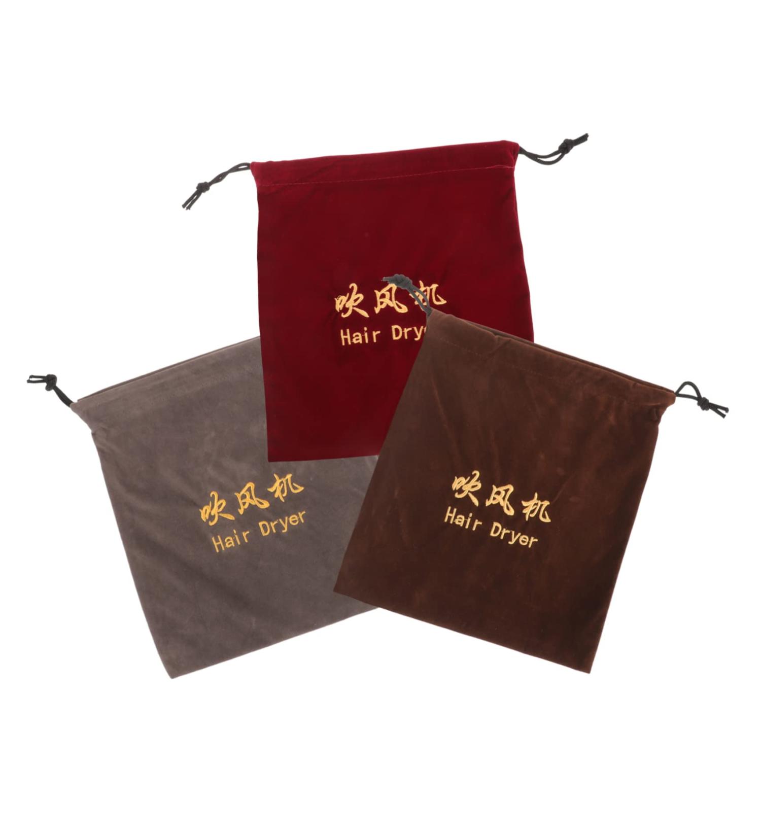 Gogogmee 3 Pcs Hair Dryer Storage Bag Drawstring Storage Bag Portable Hair Dryer Bag Blow Dryer Bag Fabric - Buy Online on SooperMarket.com