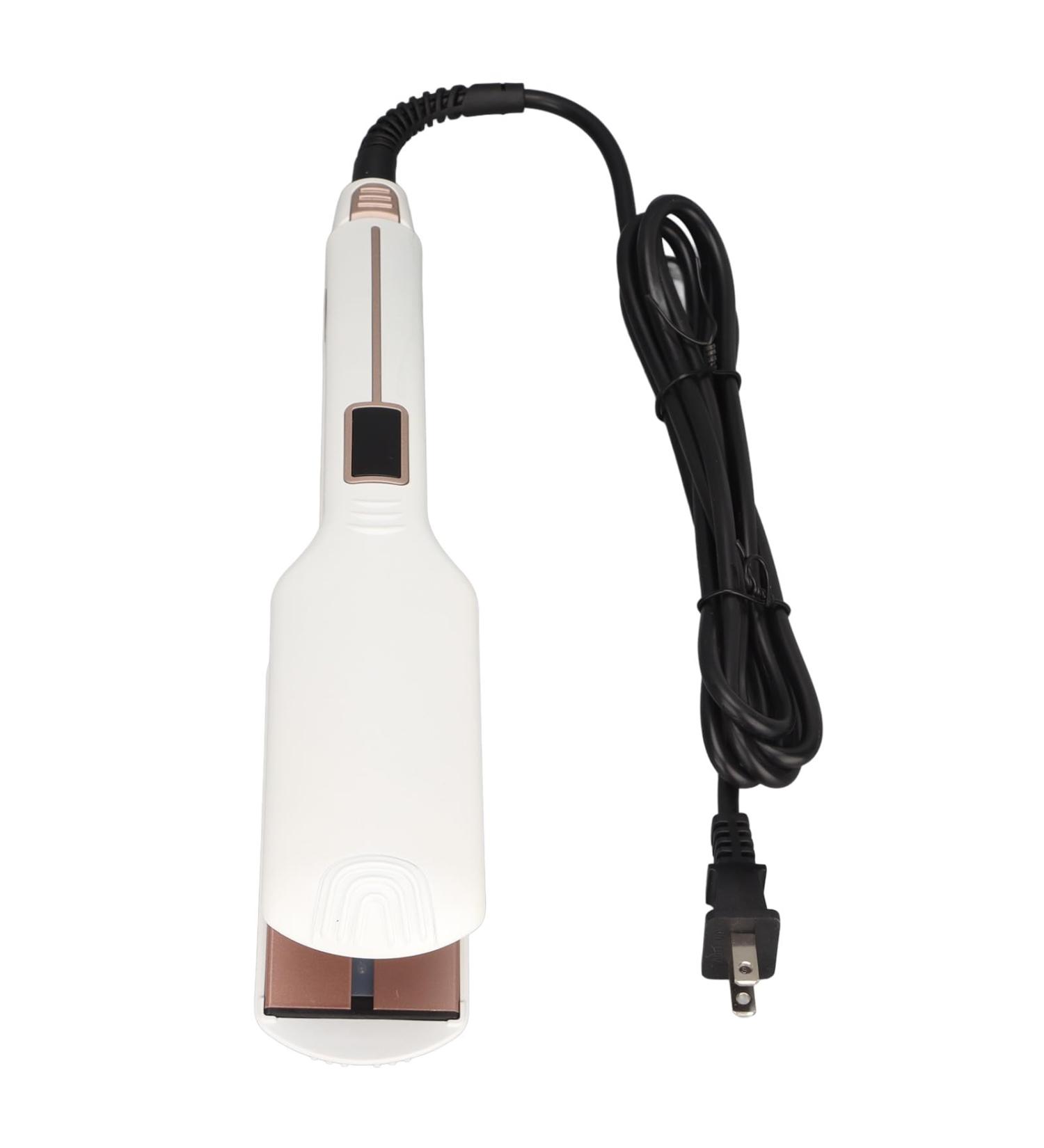Buy 40W Professional Hair Straightener & Curler | Fast Heating Flat Iron - White US Plug 110-240V | International Shipping Available - Buy Online on SooperMarket.com