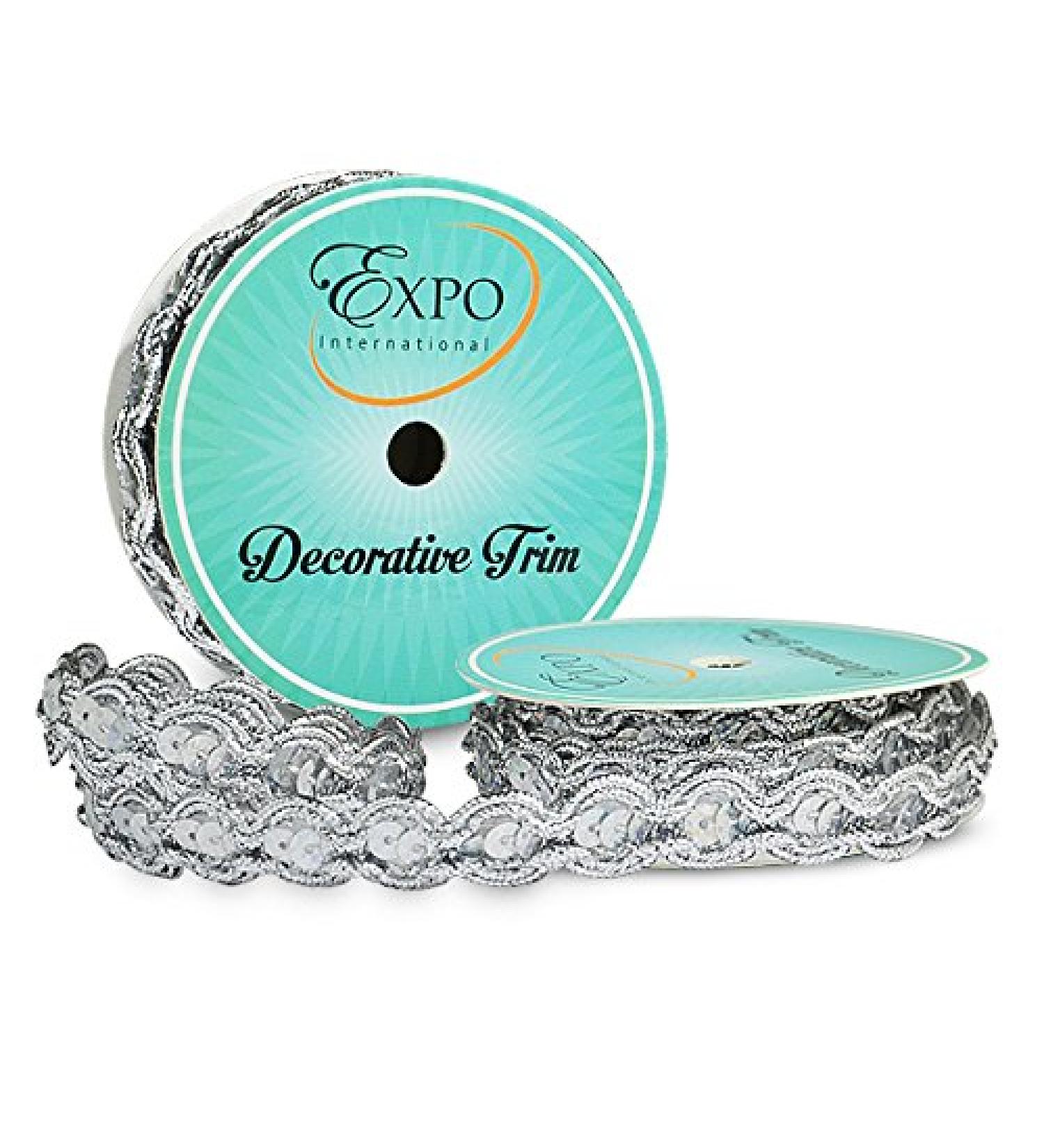 Expo InternationalRiver, Sequin and Cord Trim Spool | Silver | (3 yard spool)