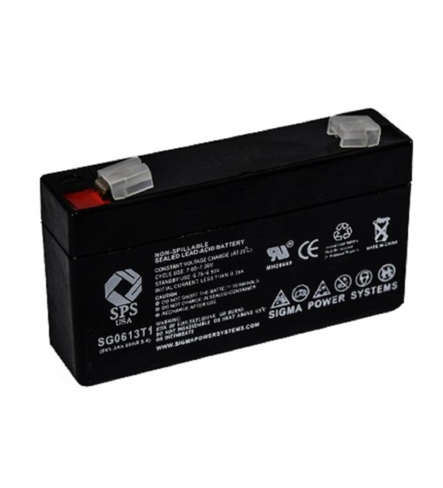 SPS Brand 6V 1.3Ah Replacement Battery for Consent GS6V1.3AH