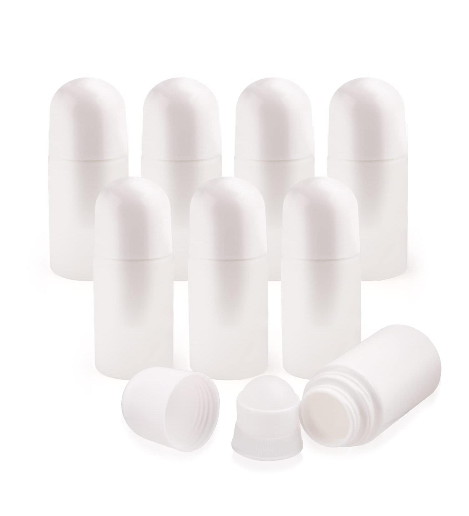 8 Packs Roll On Deodorant Bottles 1.7oz/50ml Empty Deodorant Containers Plastic Rollerball Bottles Refillable Roller Container For Homemade Natural Deodorant - Buy Online on SooperMarket.com