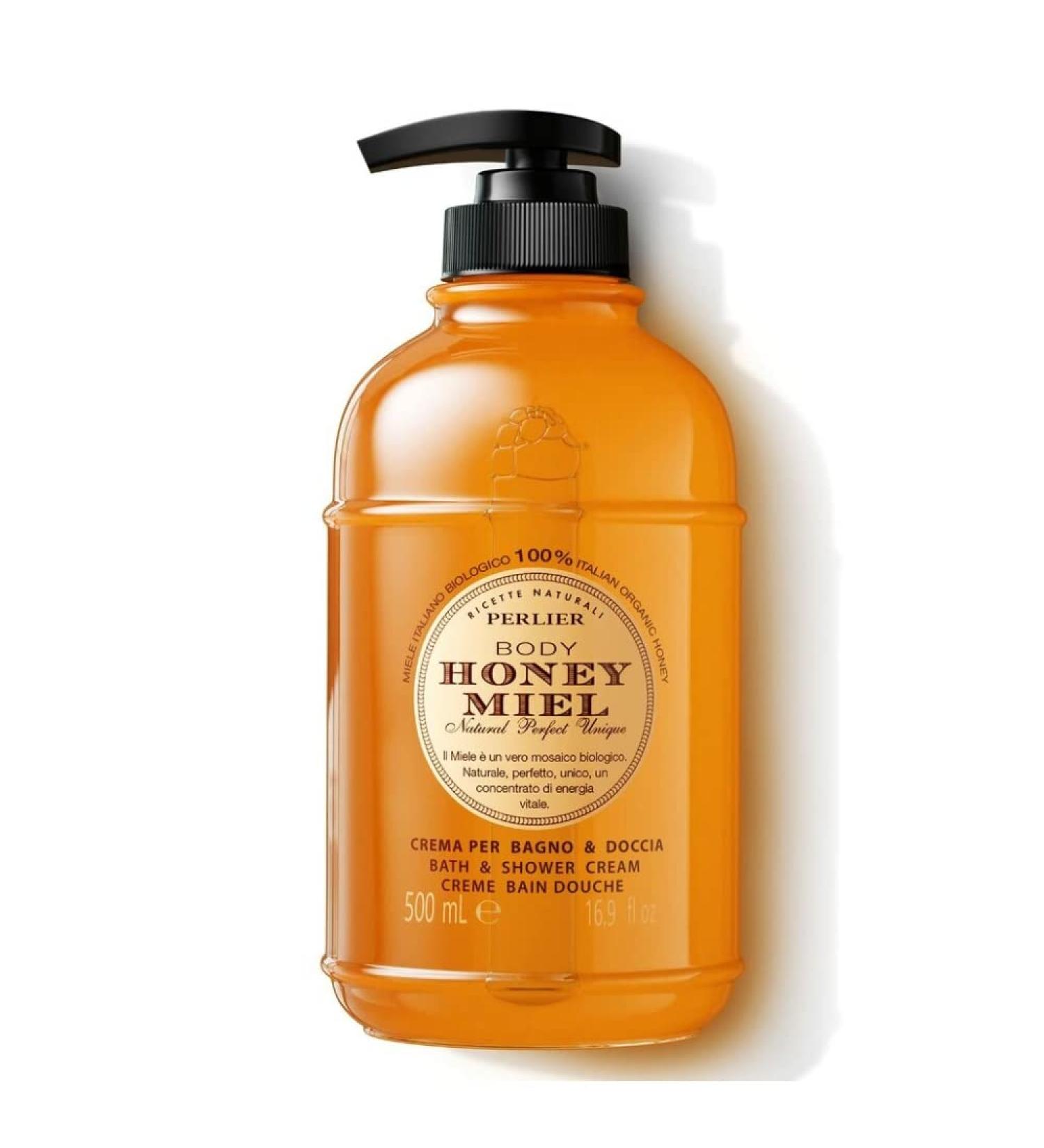 Perlier Sweet Honey Miel Shower & Bath Cream - 100% Organic Honey, Deep Moisturization - 16.9 oz - Buy Online on SooperMarket.com