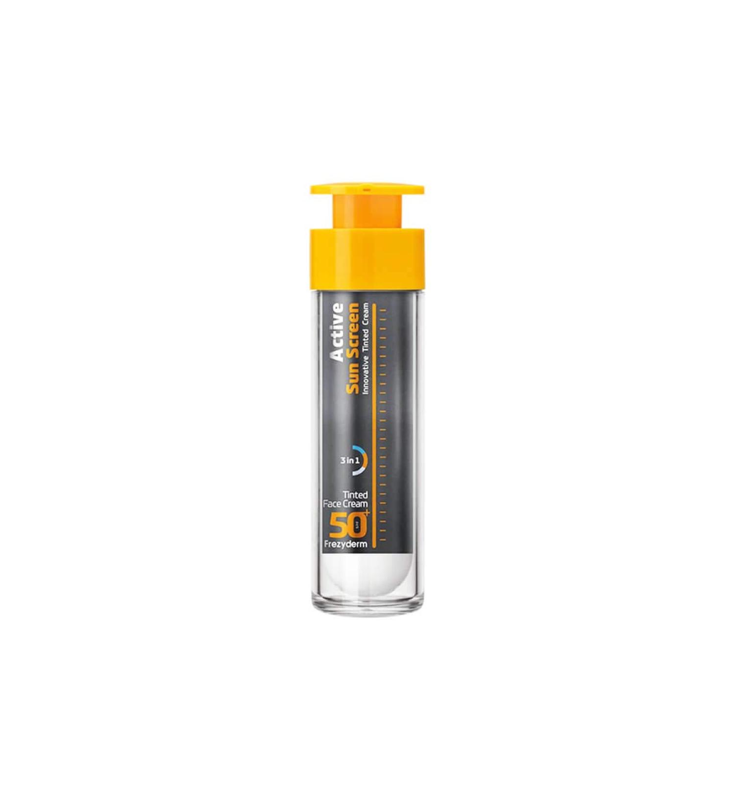 Frezyderm Active Sun Screen Tinted Face Fluid SPF50+ 50ml