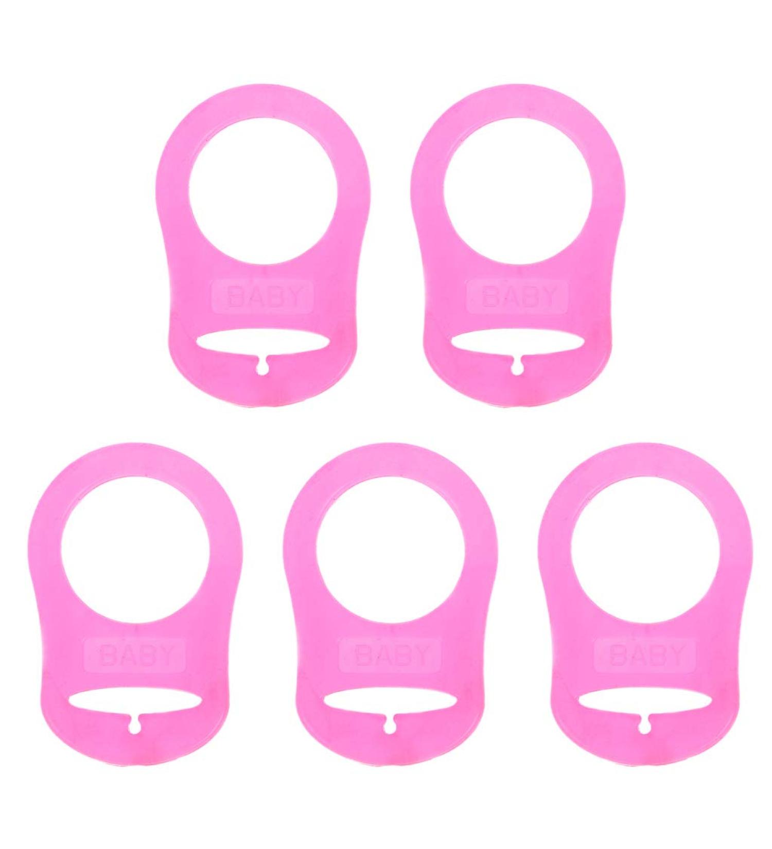 Xinglida Mam Pacifier Adapter Rings - 5 Pack Multi-Color Soft Silicone Baby Pacifier Clips & Holders - Buy Online on SooperMarket.com