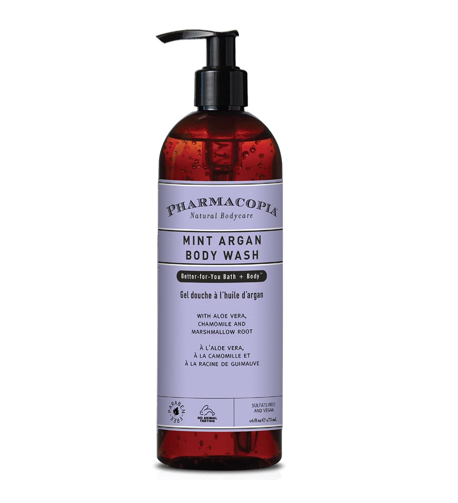 Pharmacopia Mint Argan Body Wash - 16 oz | Organic Vegan Shower Gel for Men & Women - Buy Online on SooperMarket.com