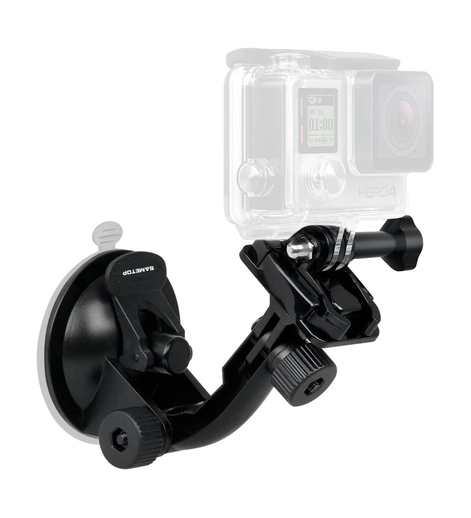 Sametop Suction Cup Mount for GoPro, DJI, and Action Cameras - Ideal for Car Windshield - Buy Online on SooperMarket.com