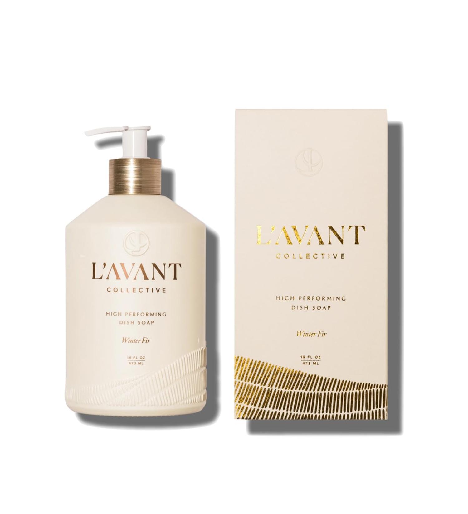 L AVANT Collective High Performing Dish Soap Plant-Based Winter Fir Scent Reusable Glass Bottle (16 Fl Oz) Eco-Friendly & Effective - Buy Online on SooperMarket.com