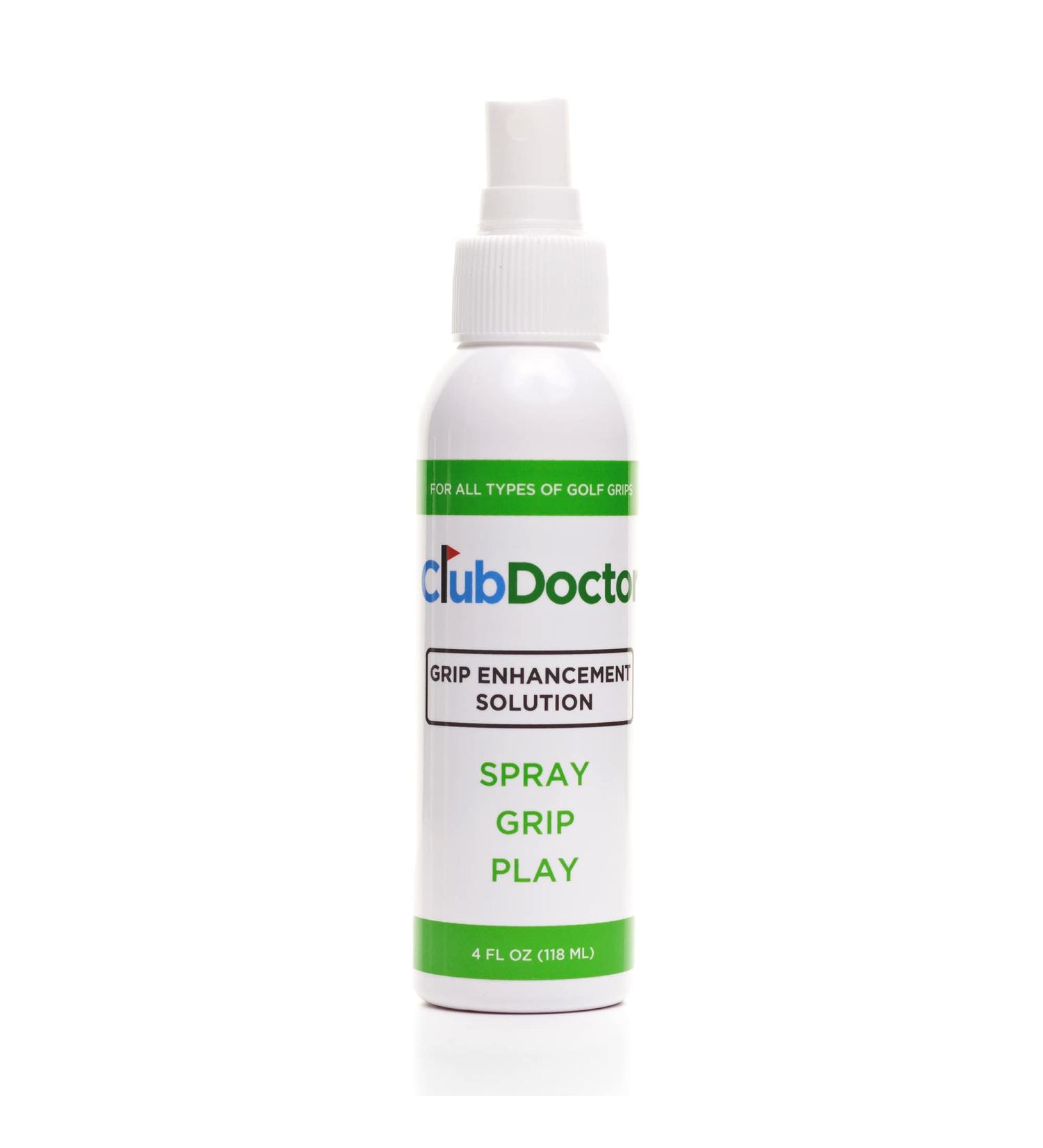 Club Doctor Golf Grip Cleaner Spray - Grip Enhancement Solution - 4 oz - Removes Dirt and Grime - Improve Feel and Swing Harder - Buy Online on SooperMarket.com