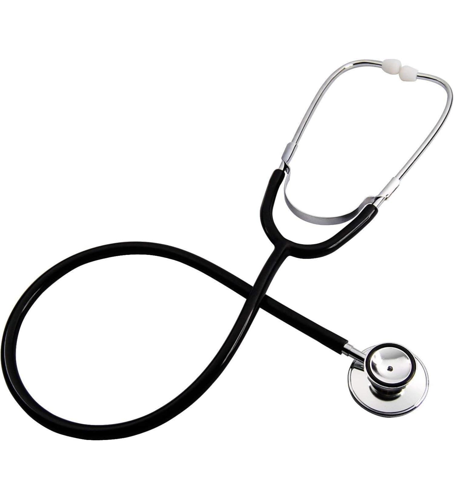 Valuemed Pro Double Dual Head Black Tube Stethoscope - Ideal for Doctors, Nurses, EMTs, and Vets - Medical Health Care Equipment in Black - Buy Online on SooperMarket.com
