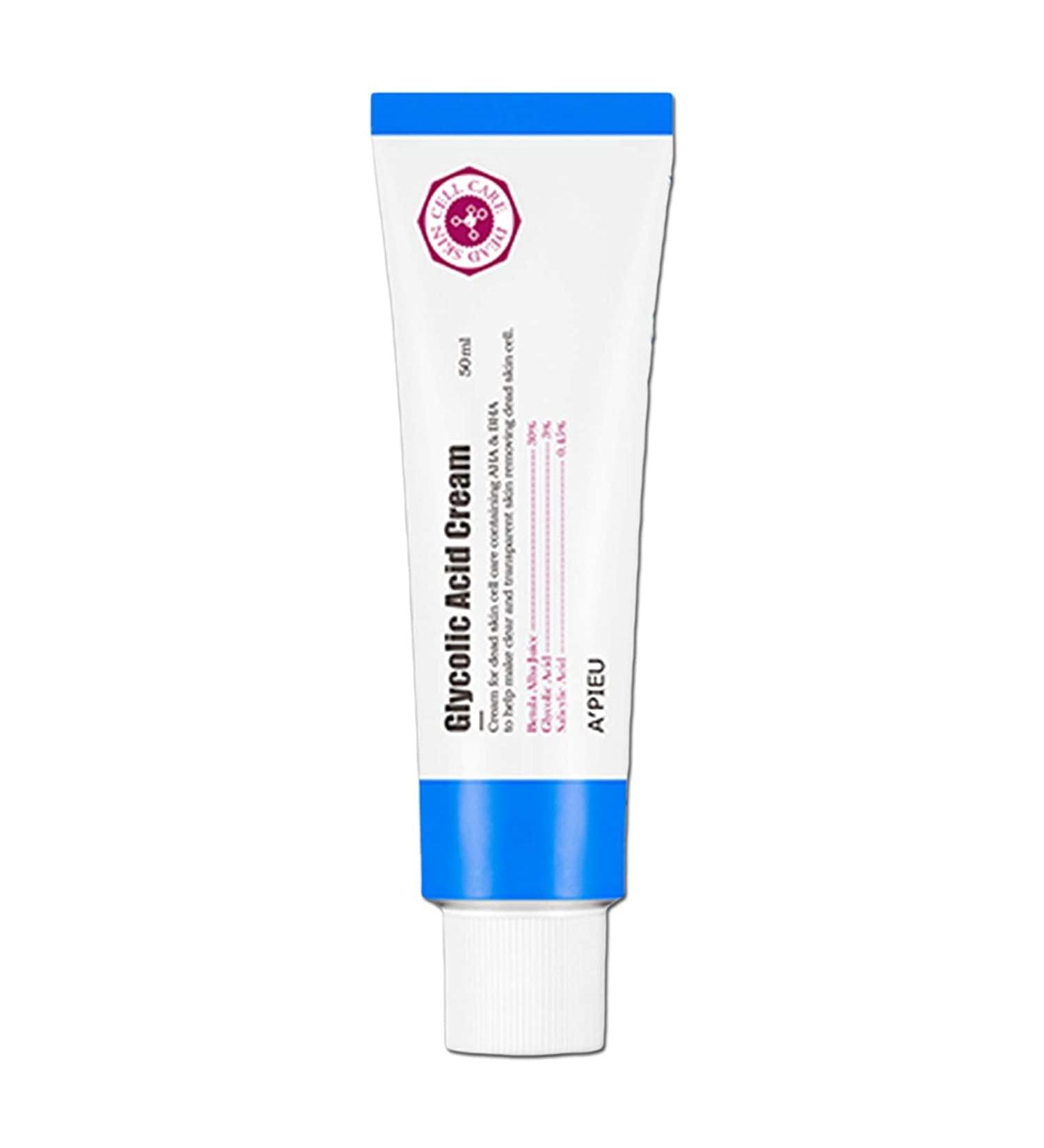 A'PIEU Glycolic Acid Cream 1.69 fl oz - Korean Facial Exfoliating Peeling Gel - Buy Online on SooperMarket.com