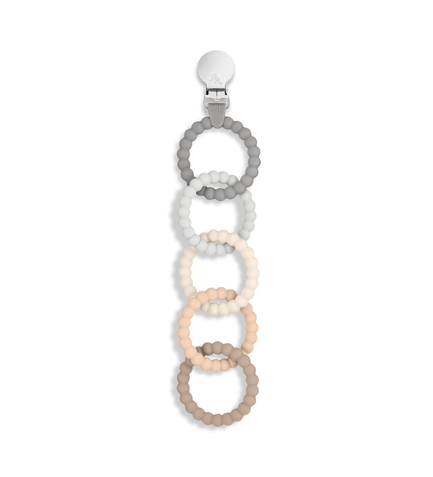 Ryan & Rose Cutie Clinks Attachable Teether - Neutral Chew Toy for Babies - Buy Online on SooperMarket.com