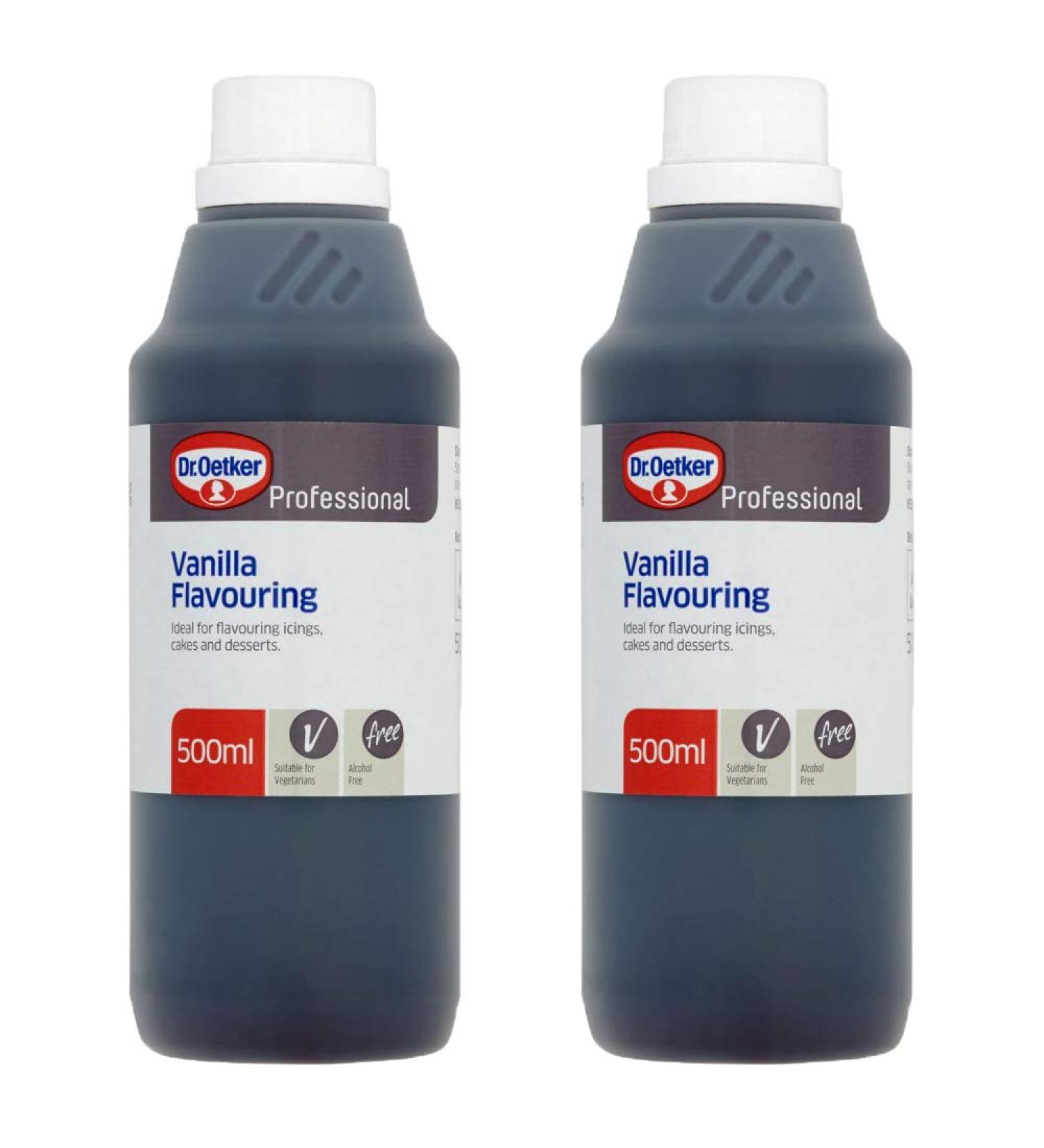 2 x 500ml Vanilla Essence Baking Flavour Concentrate Cakes Biscuits