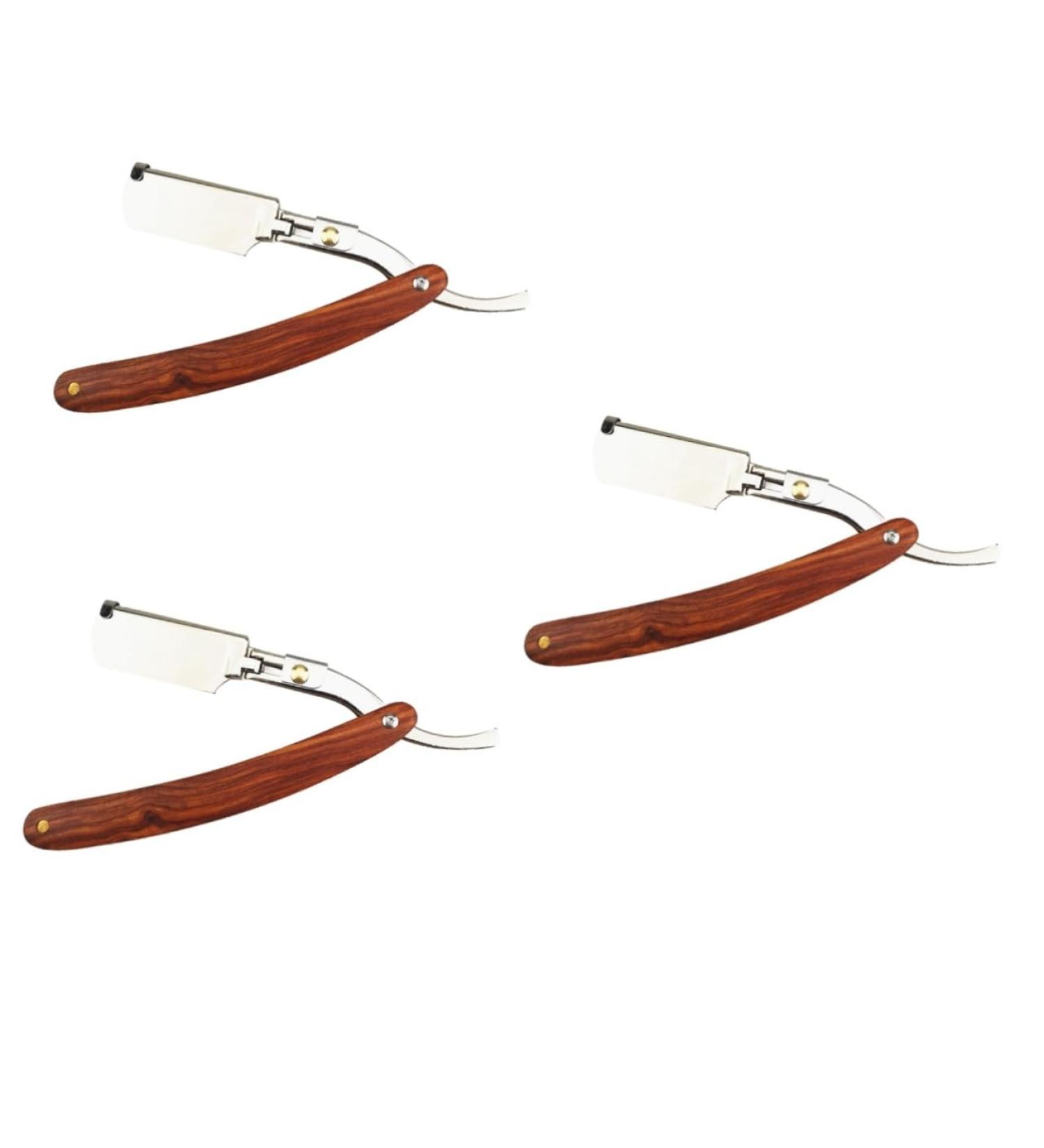 Buy Angoily 3pcs Safe Razor Set - Mahogany & Bamboo for a Smooth Shave | International Shipping Available - Buy Online on SooperMarket.com