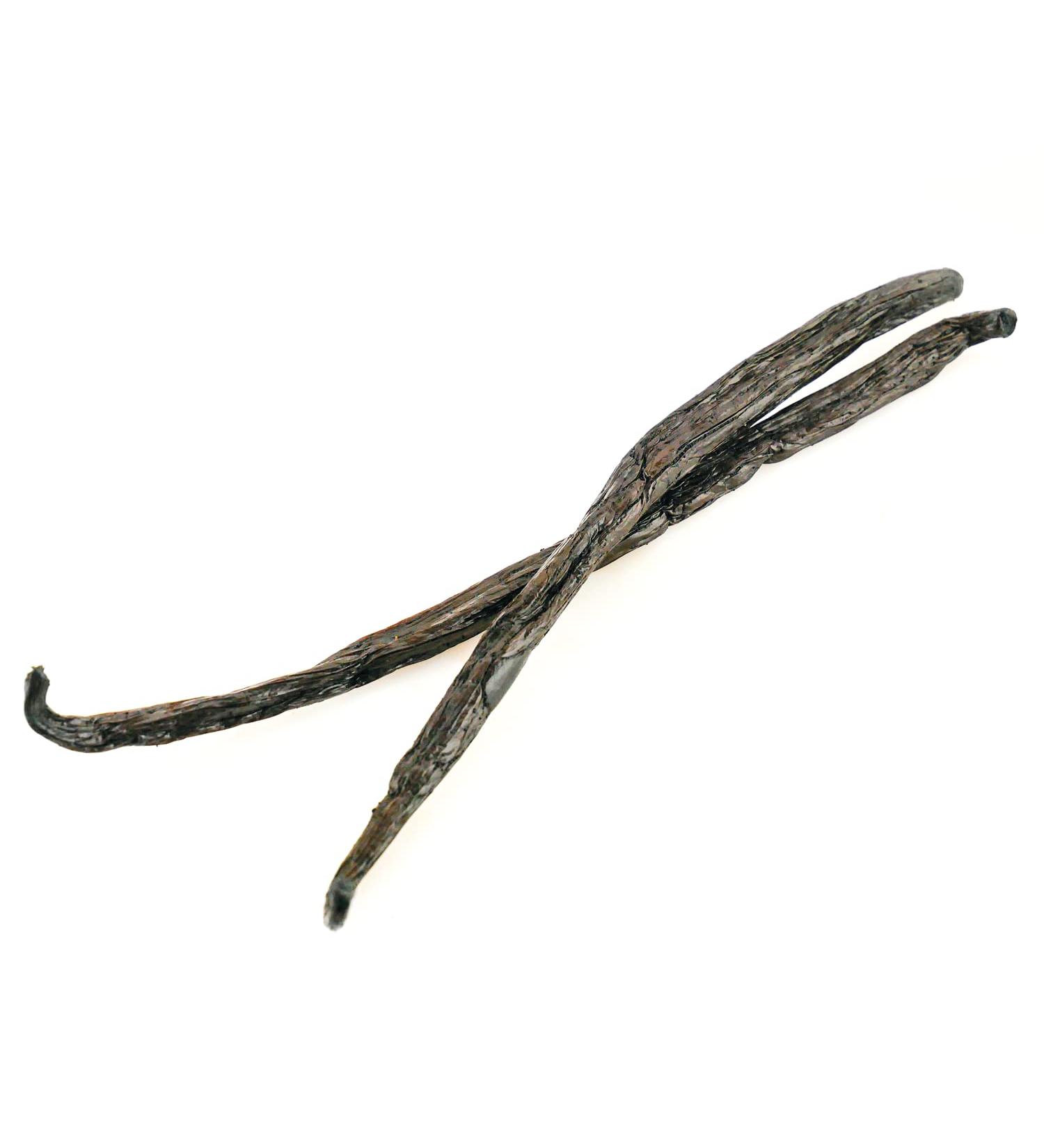 Grade 1 Organic Vanilla Bourbon Pods from Madagascar - Gourmet Black - 2 Pods 15-18 cm - AB Certified by Aroma Labs - Buy Online on SooperMarket.com