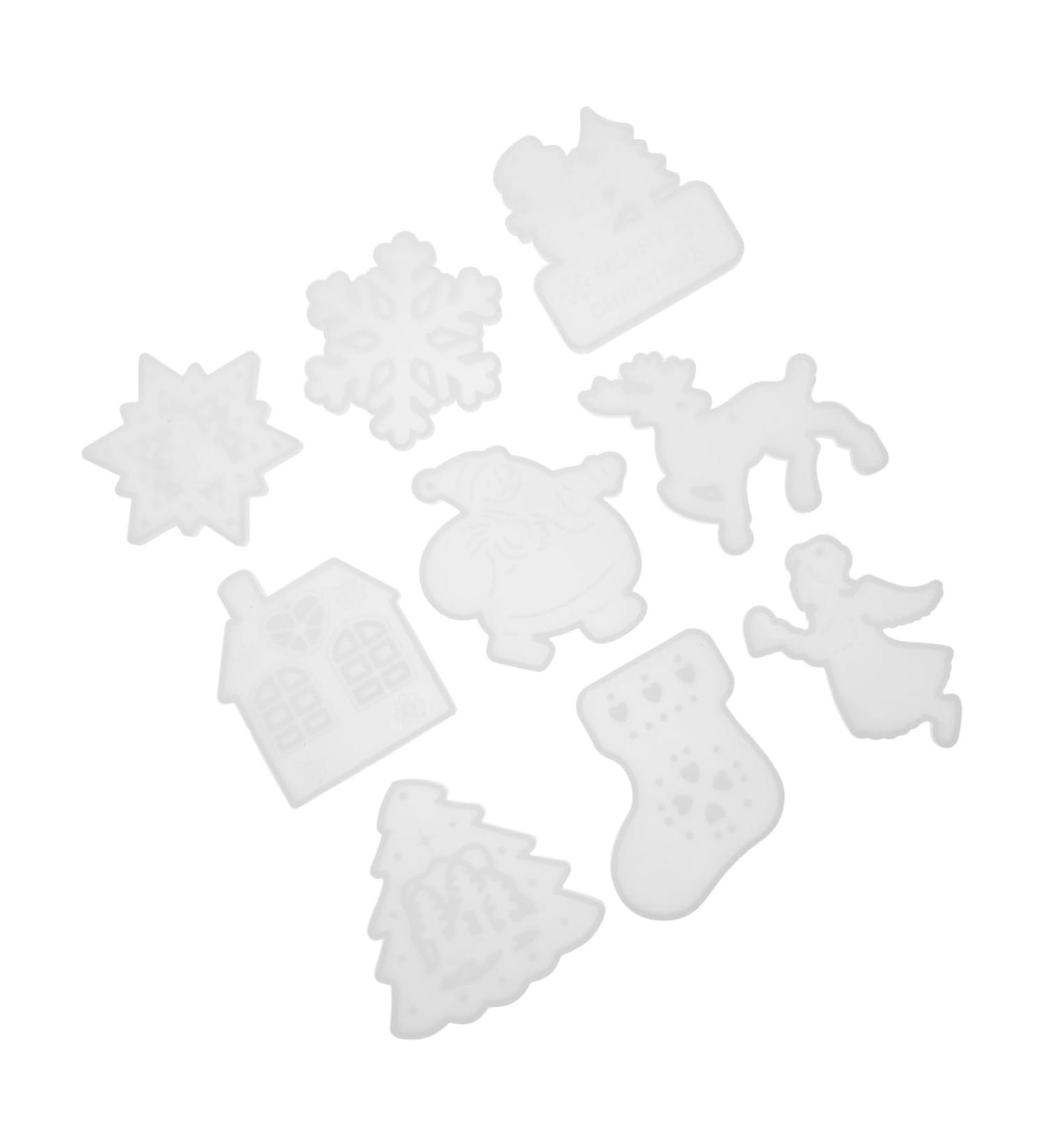 STOBOK 9pcs Christmas Silicone Molds Resin Epoxy Resin Elk Key Holder Pendant Casting Molds Making Tools - Buy Online on SooperMarket.com