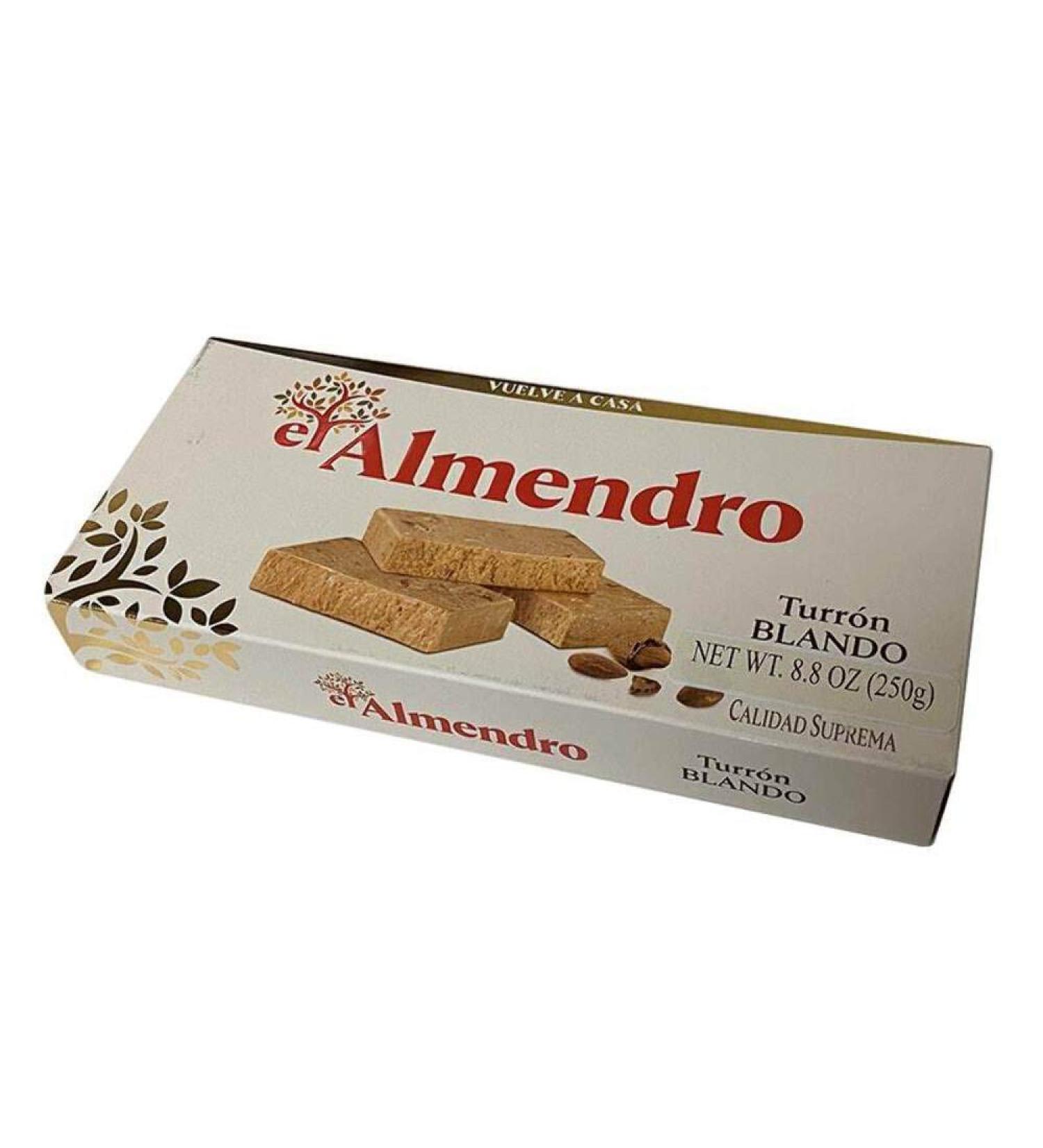 El Almendro Turron Blondo 200g - Traditional Soft Spanish Torrone with Almonds & Honey - Buy Online on SooperMarket.com
