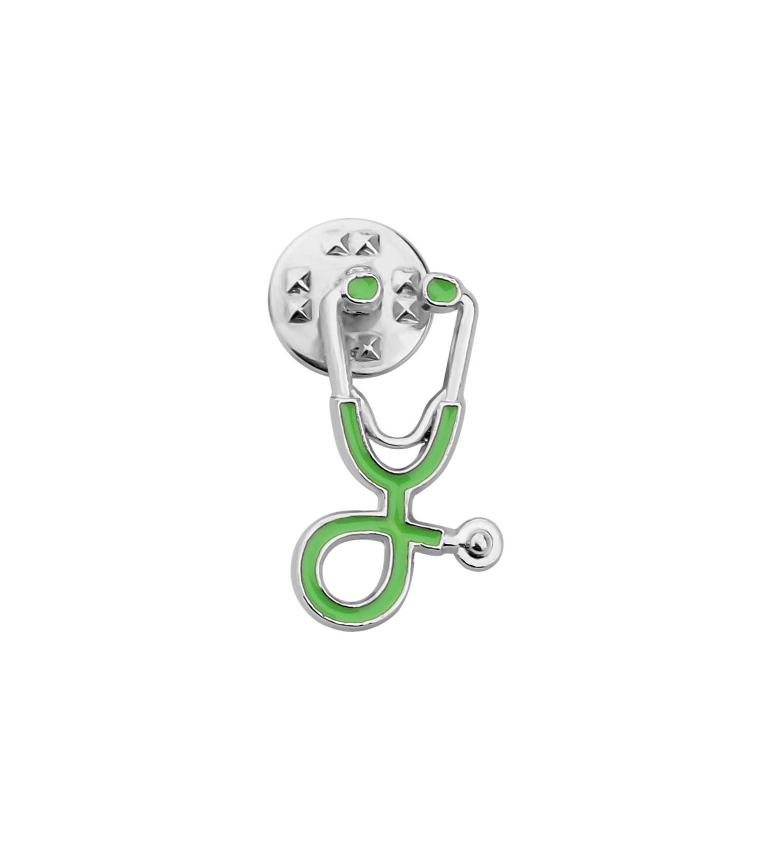 Buy Nurse Stethoscope Enamel Pin | Medical Brooch Gift for Doctors & Nurses - Green-S - Buy Online on SooperMarket.com