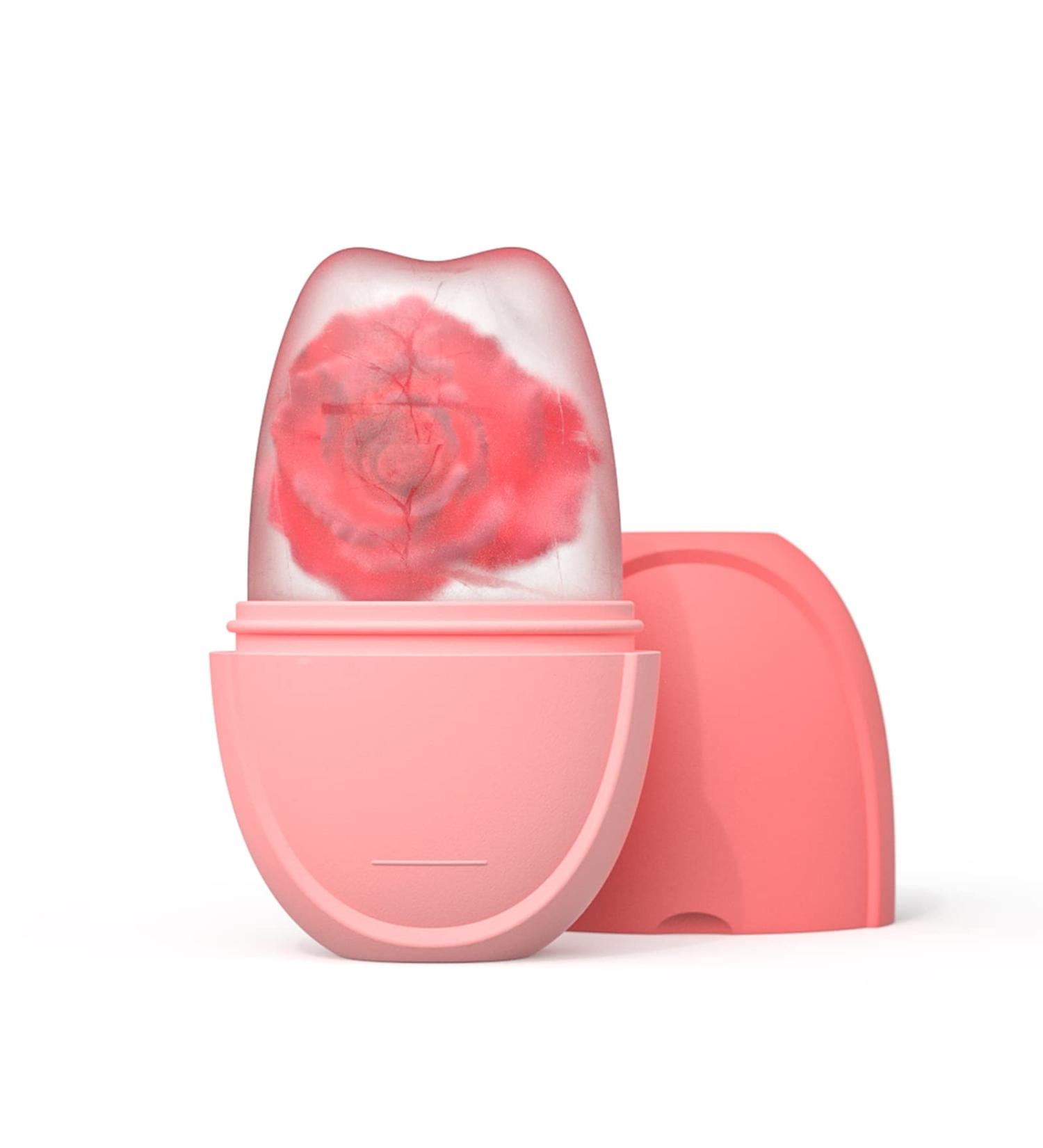 SANWOOD Ice Roller Ice Roller for Face and Eyes Ice Face Roller to Effectively Lighten Skin Remove Swelling & Fine Lines Shrink Pores Refillable Silicone Ice Mould for Face (Pink#2) - Buy Online on SooperMarket.com