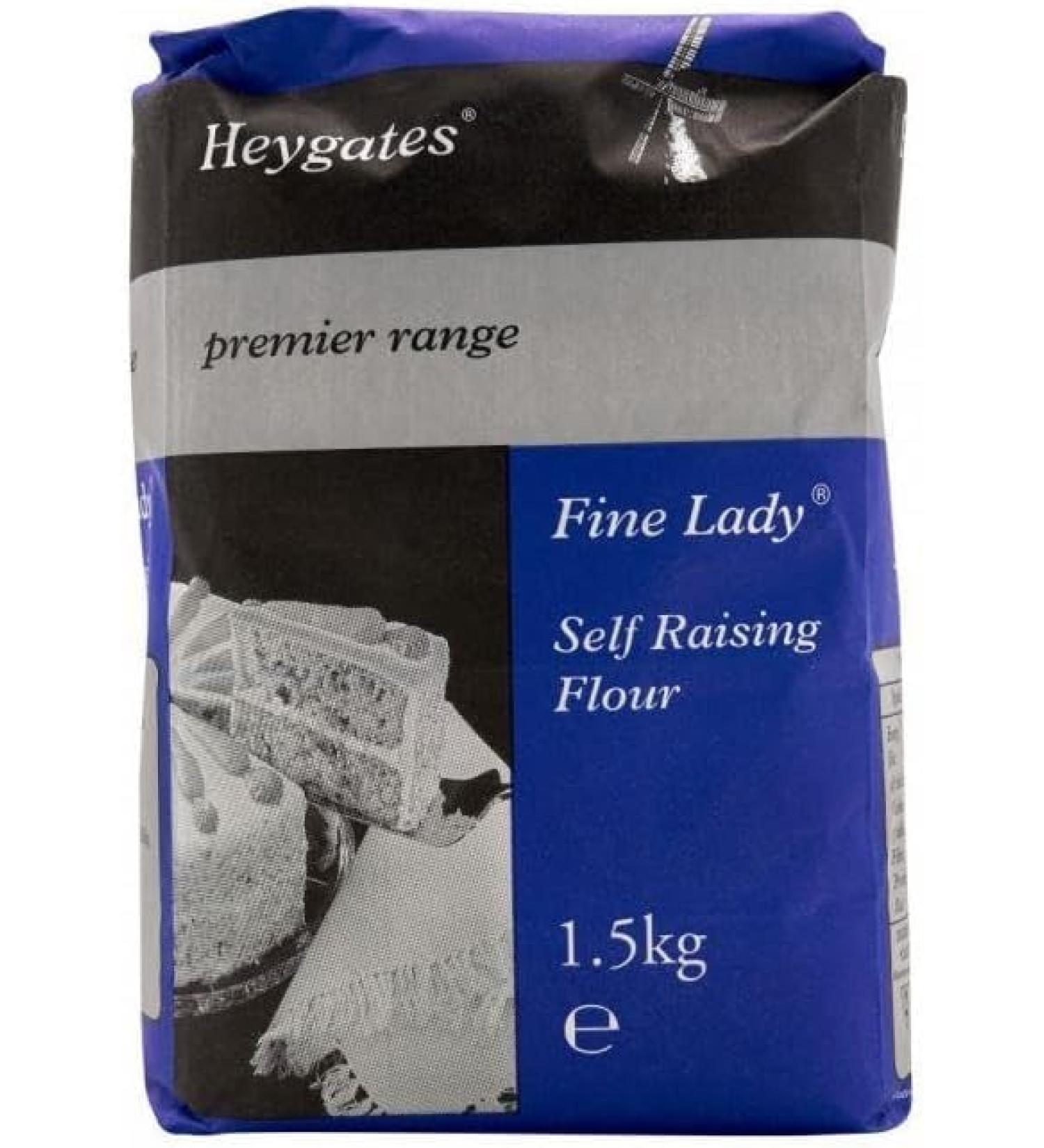 Heygates Fine Lady Self Raising Flour 1.5kg (Pack of 6)