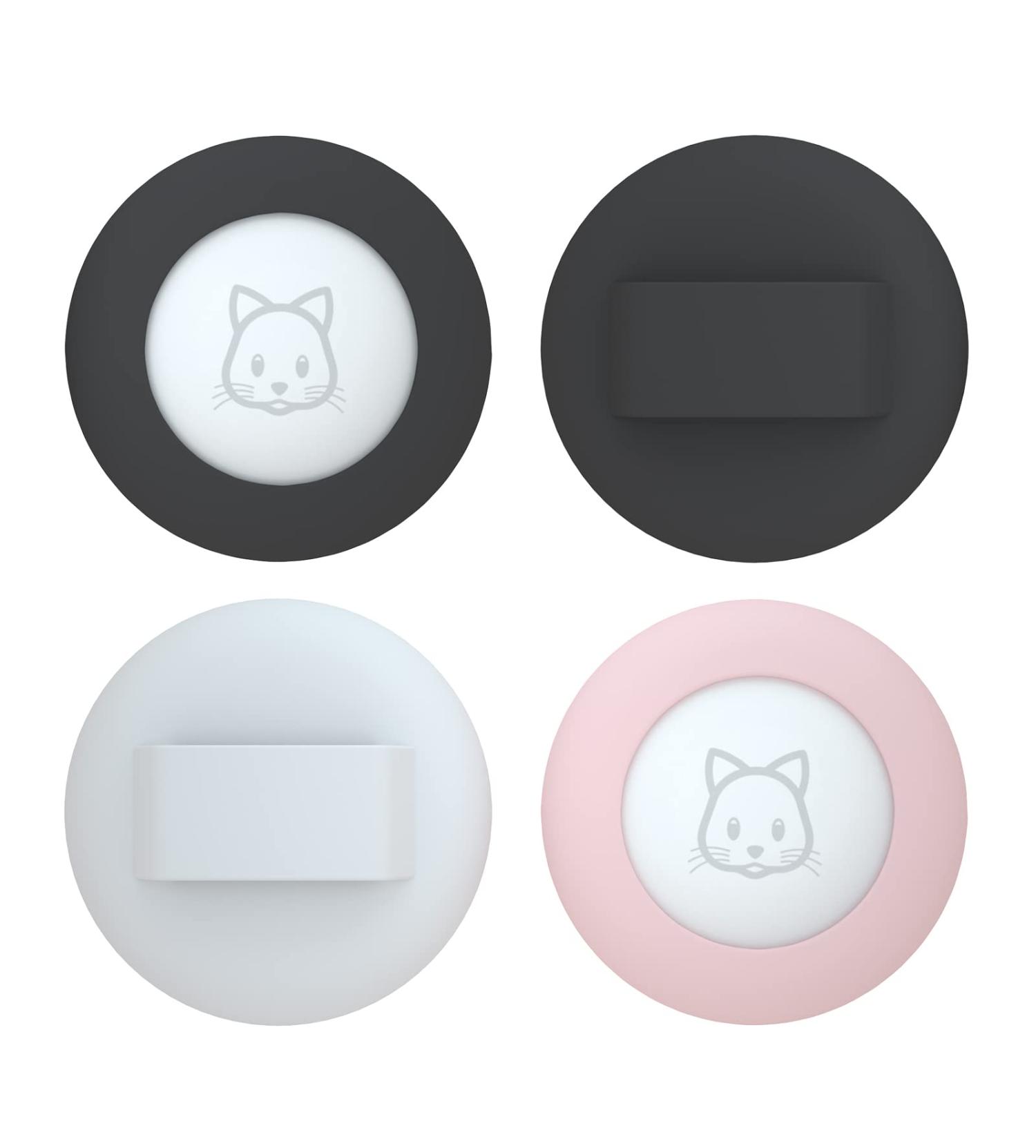 2022 AirTag Cat Necklace Holder | Small AirTag Collapsible Pet Collar for Cats & Dogs | Available in Black Pink & White - Buy Online on SooperMarket.com