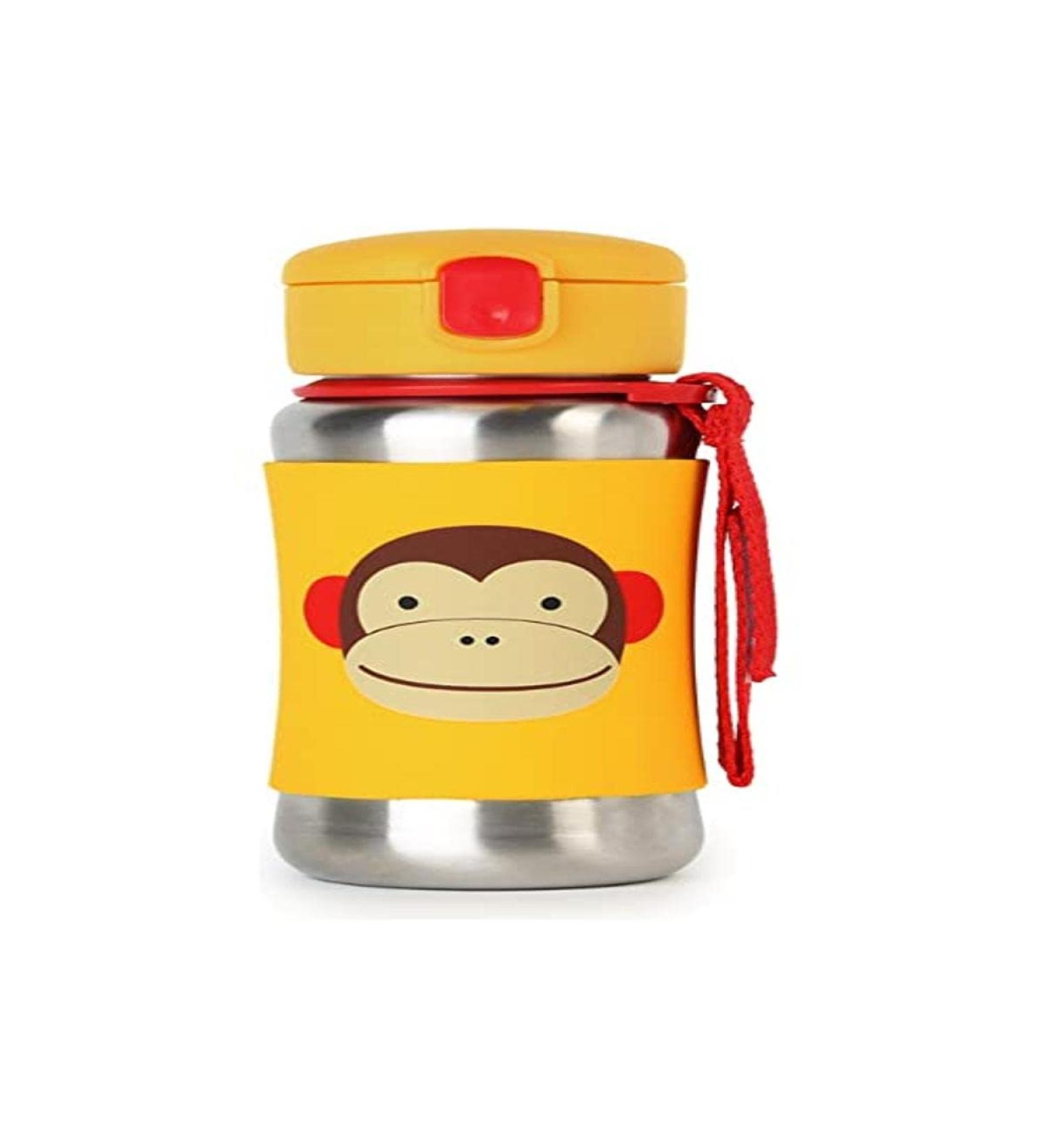 Skip Hop Stainless Steel Sippy Cup with Straw - Monkey Design - Buy Online on SooperMarket.com