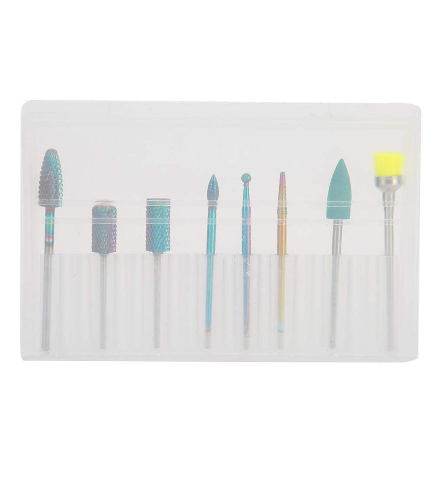 8pcs Tungsten Steel Nail Drill Set - Polishing & Grinding Heads for Manicure Dead Skin Removal and Nail Polish Accessories - Ideal for Nail Studios & Home Use - Buy Online on SooperMarket.com